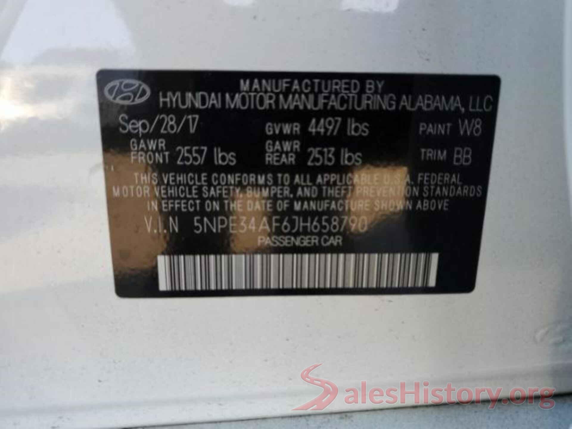 5NPE34AF6JH658790 2018 HYUNDAI SONATA