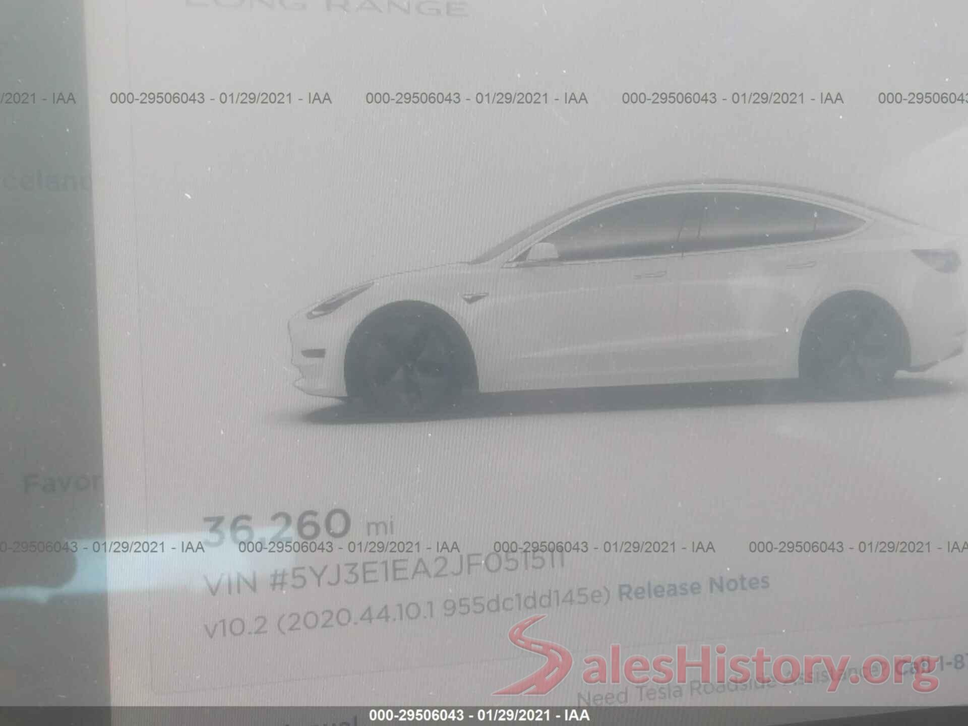 5YJ3E1EA2JF051511 2018 TESLA MODEL 3