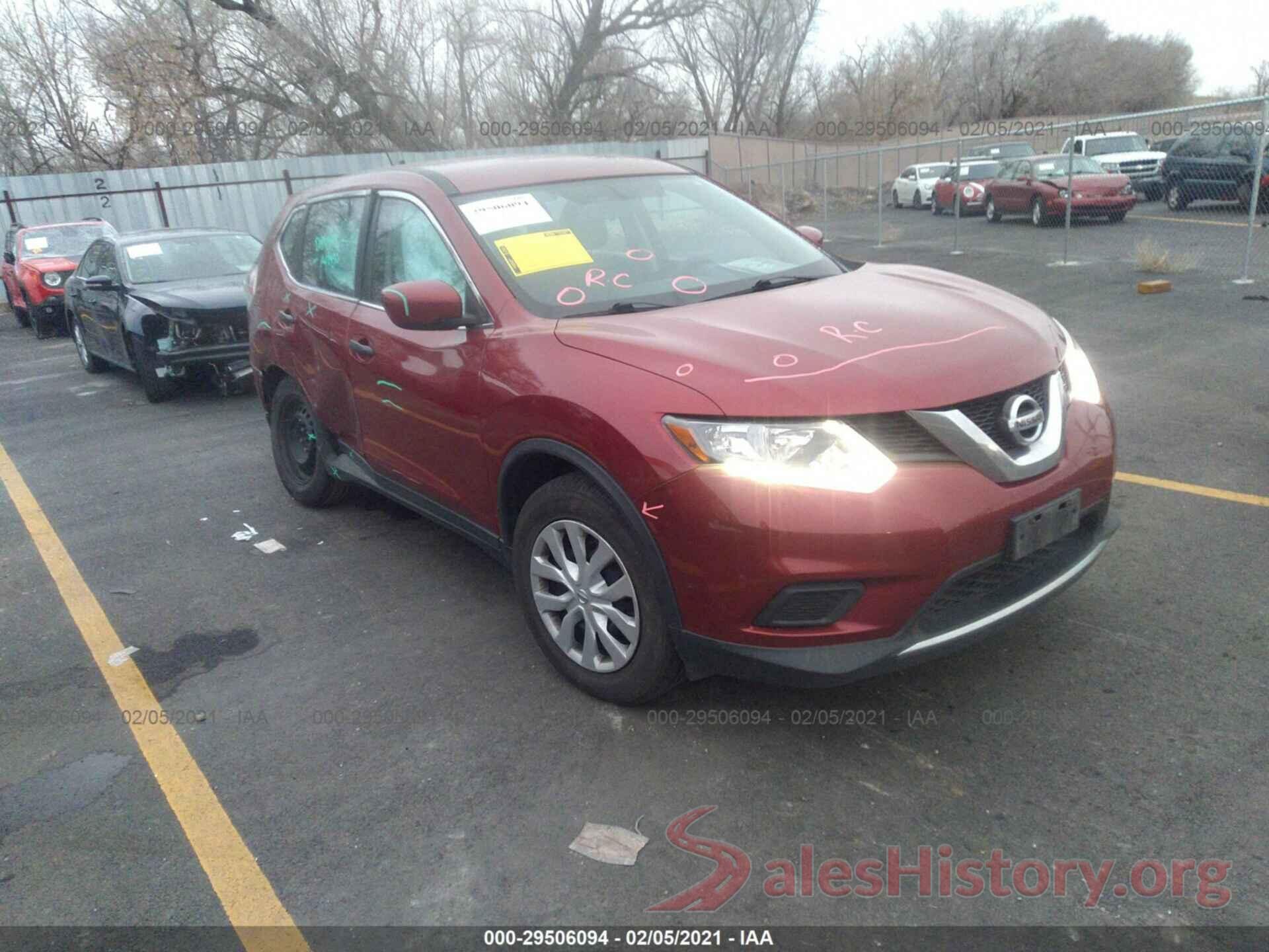 KNMAT2MV3GP597062 2016 NISSAN ROGUE