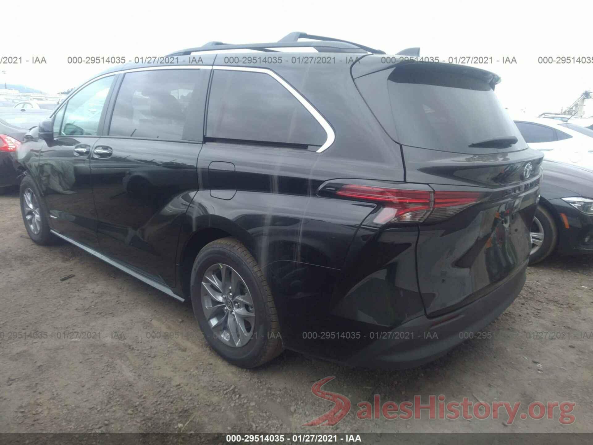 5TDJRKEC9MS001756 2021 TOYOTA SIENNA