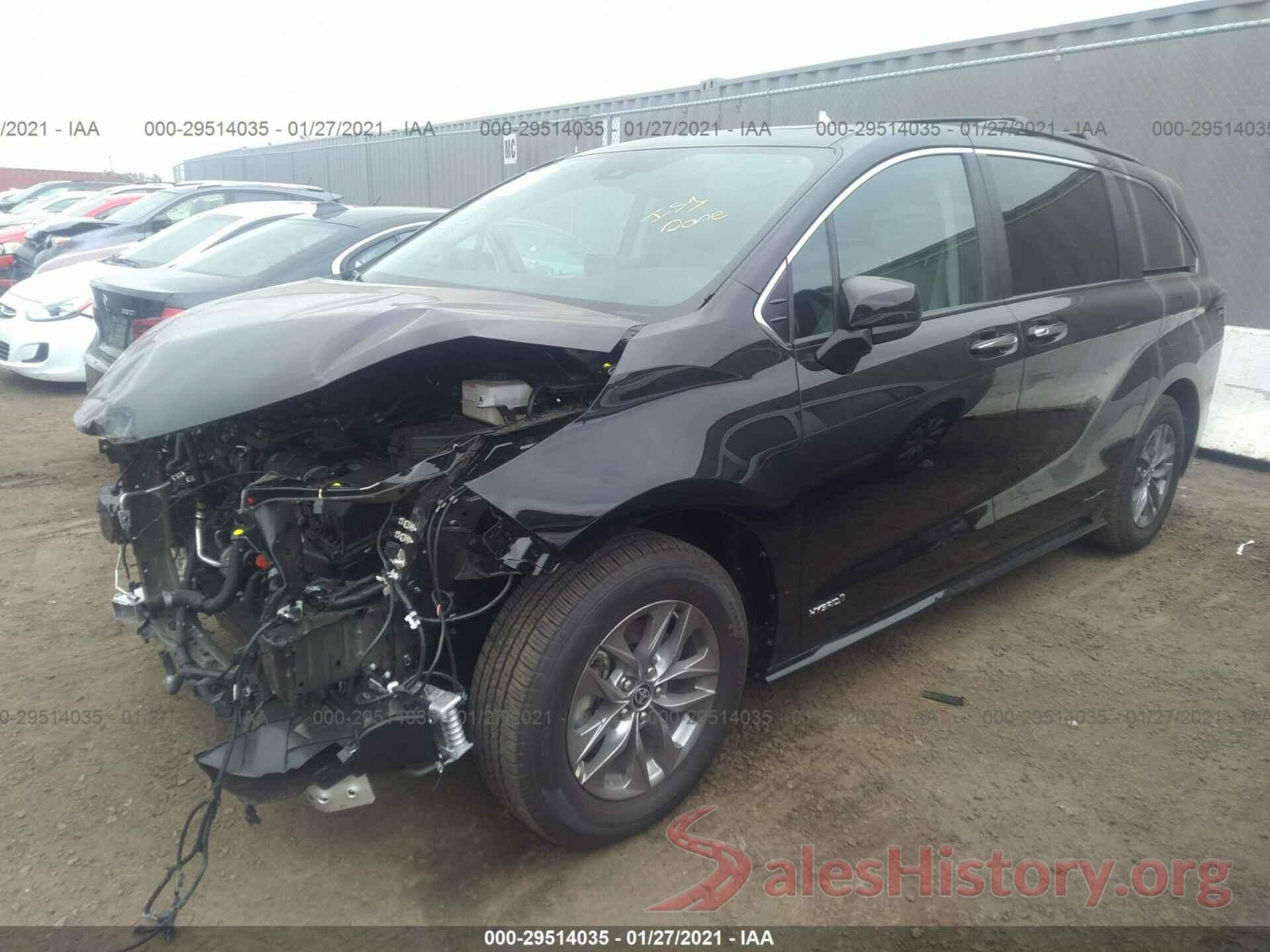 5TDJRKEC9MS001756 2021 TOYOTA SIENNA