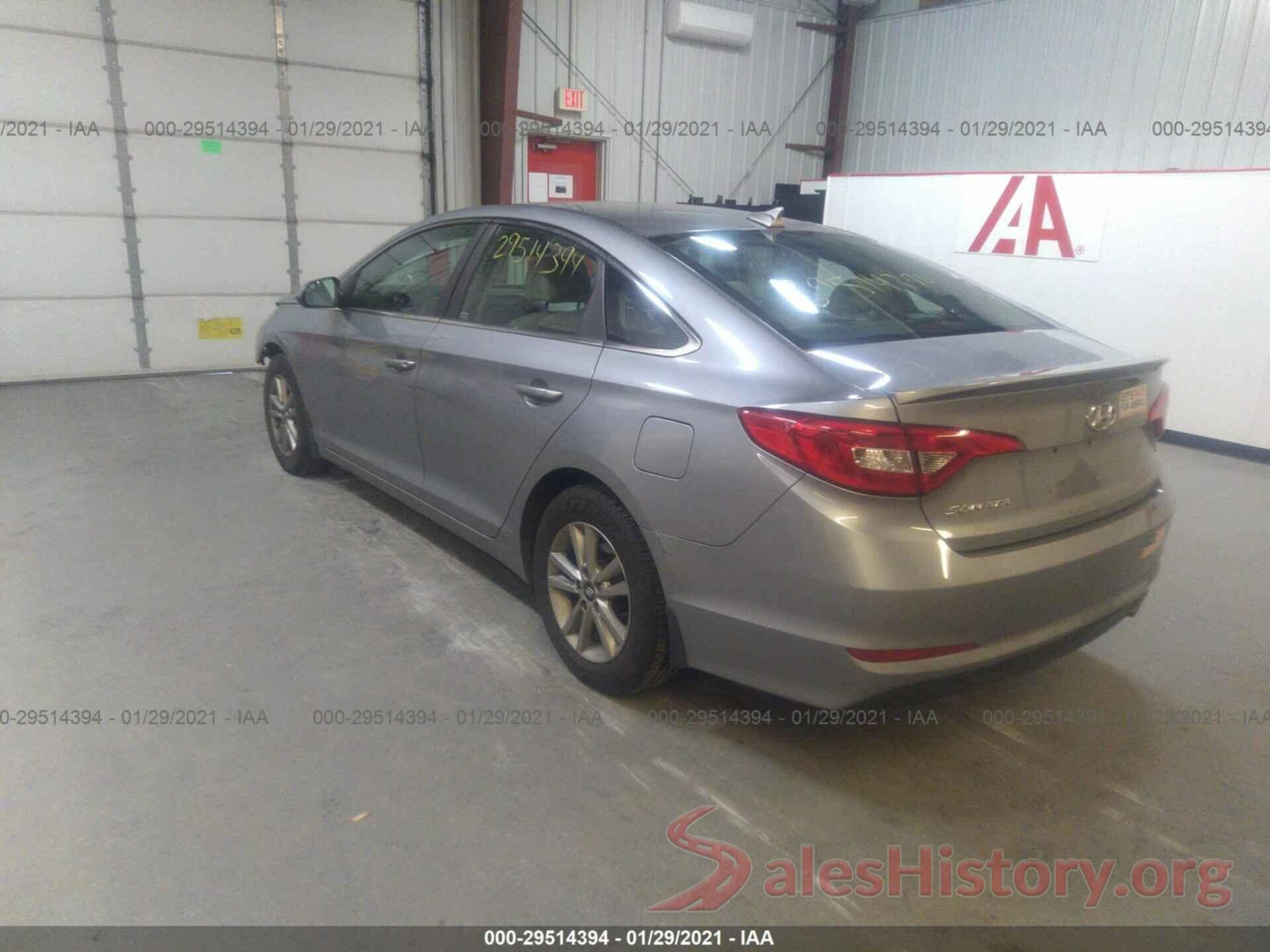 5NPE24AFXGH295129 2016 HYUNDAI SONATA