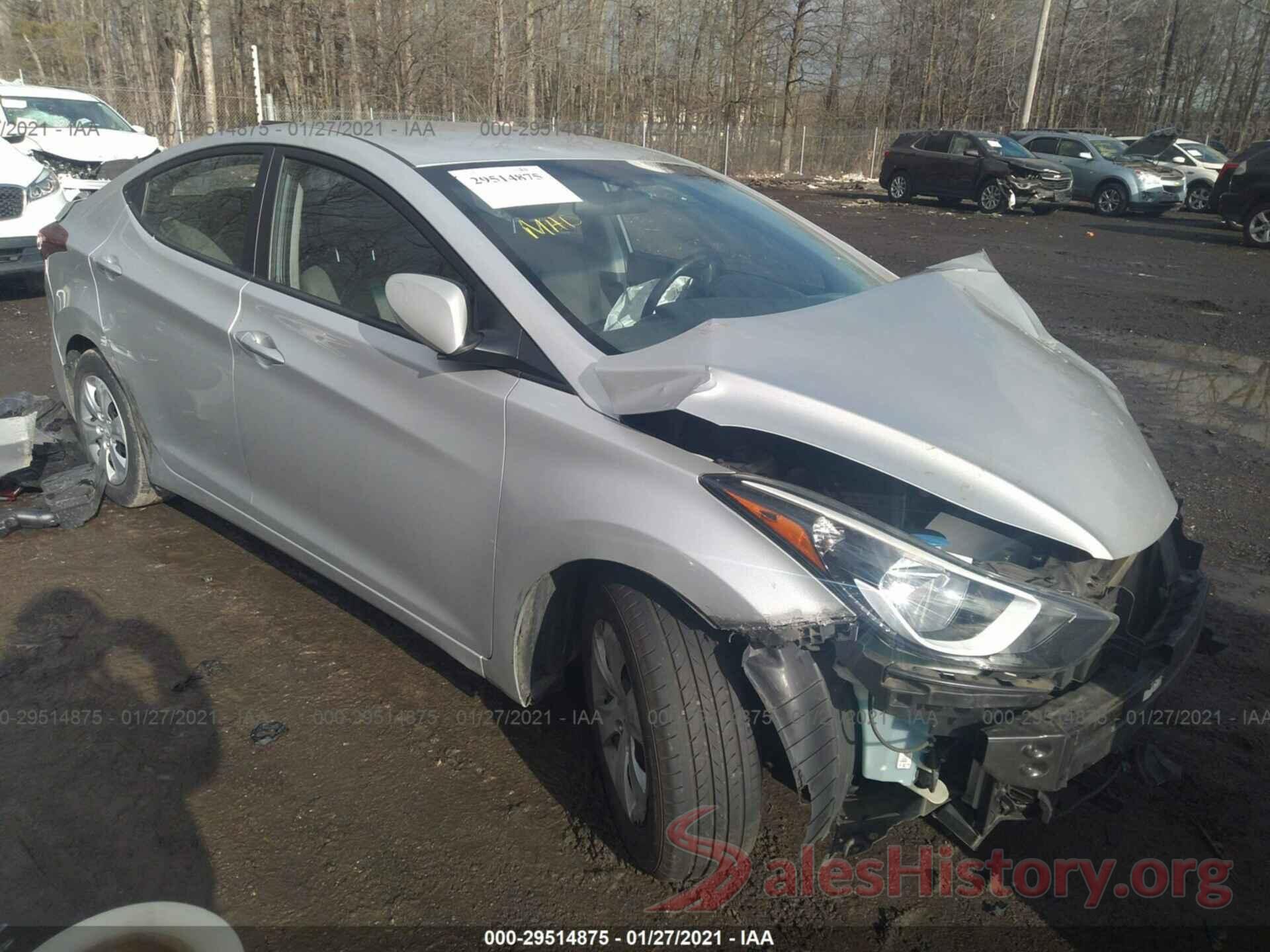 5NPDH4AE6GH690975 2016 HYUNDAI ELANTRA