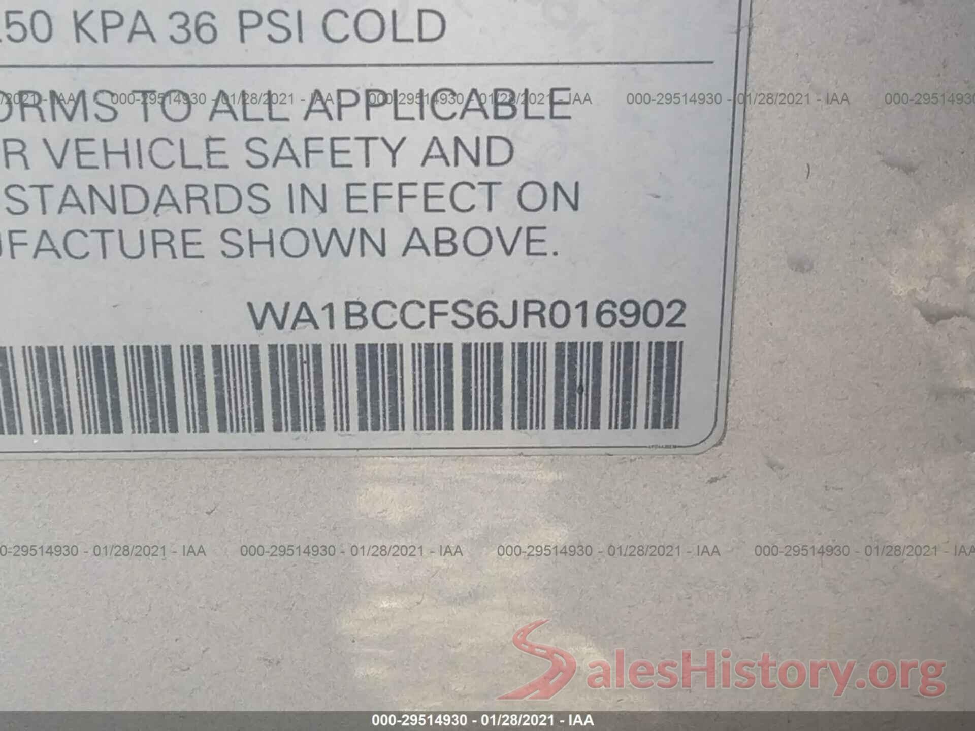 WA1BCCFS6JR016902 2018 AUDI Q3