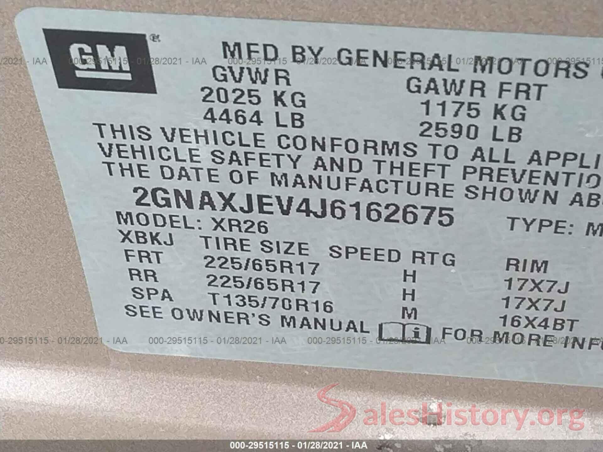 2GNAXJEV4J6162675 2018 CHEVROLET EQUINOX