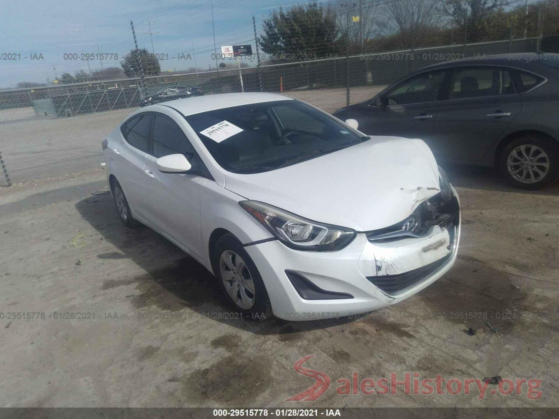 5NPDH4AE7GH666930 2016 HYUNDAI ELANTRA