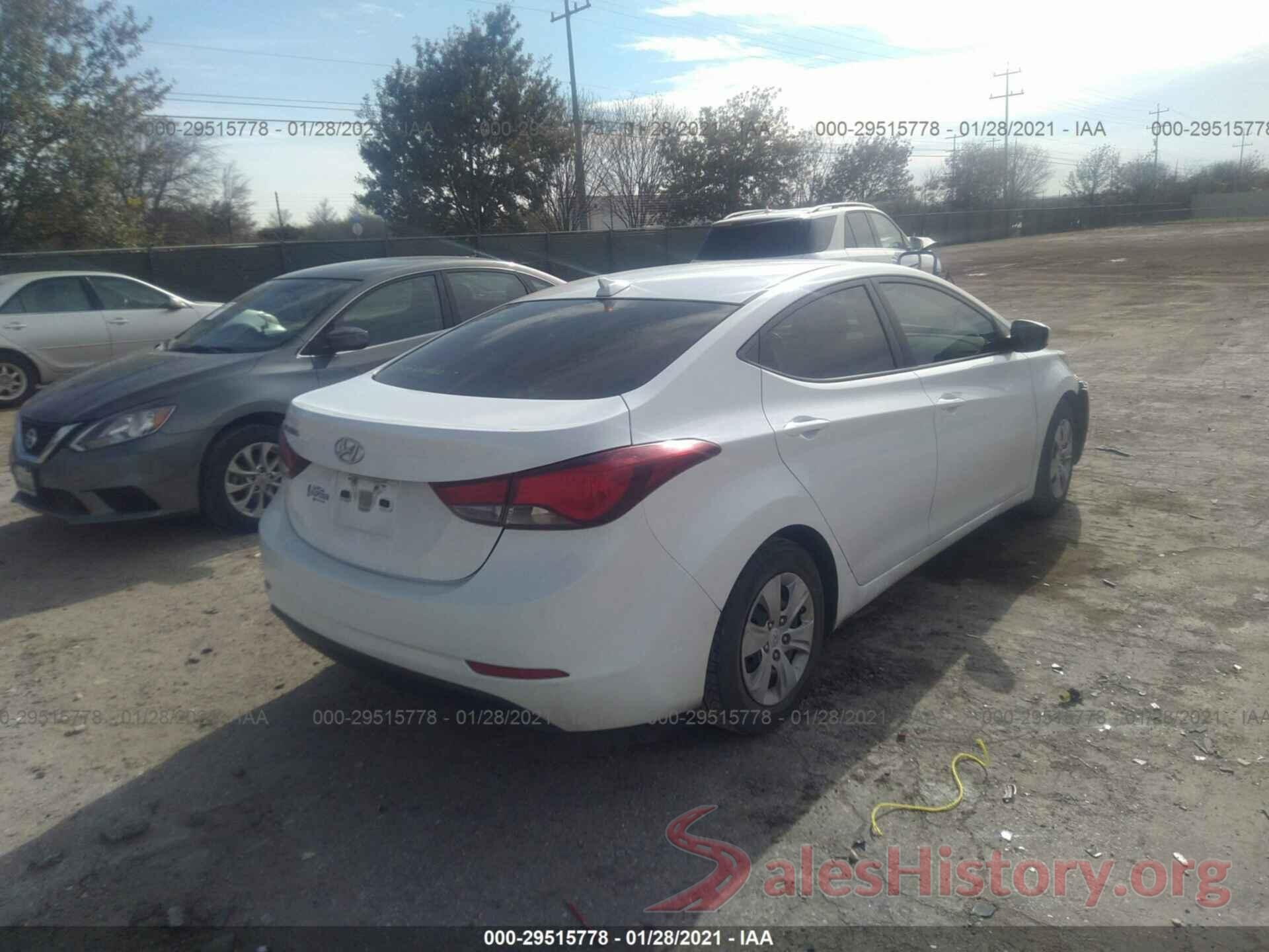 5NPDH4AE7GH666930 2016 HYUNDAI ELANTRA