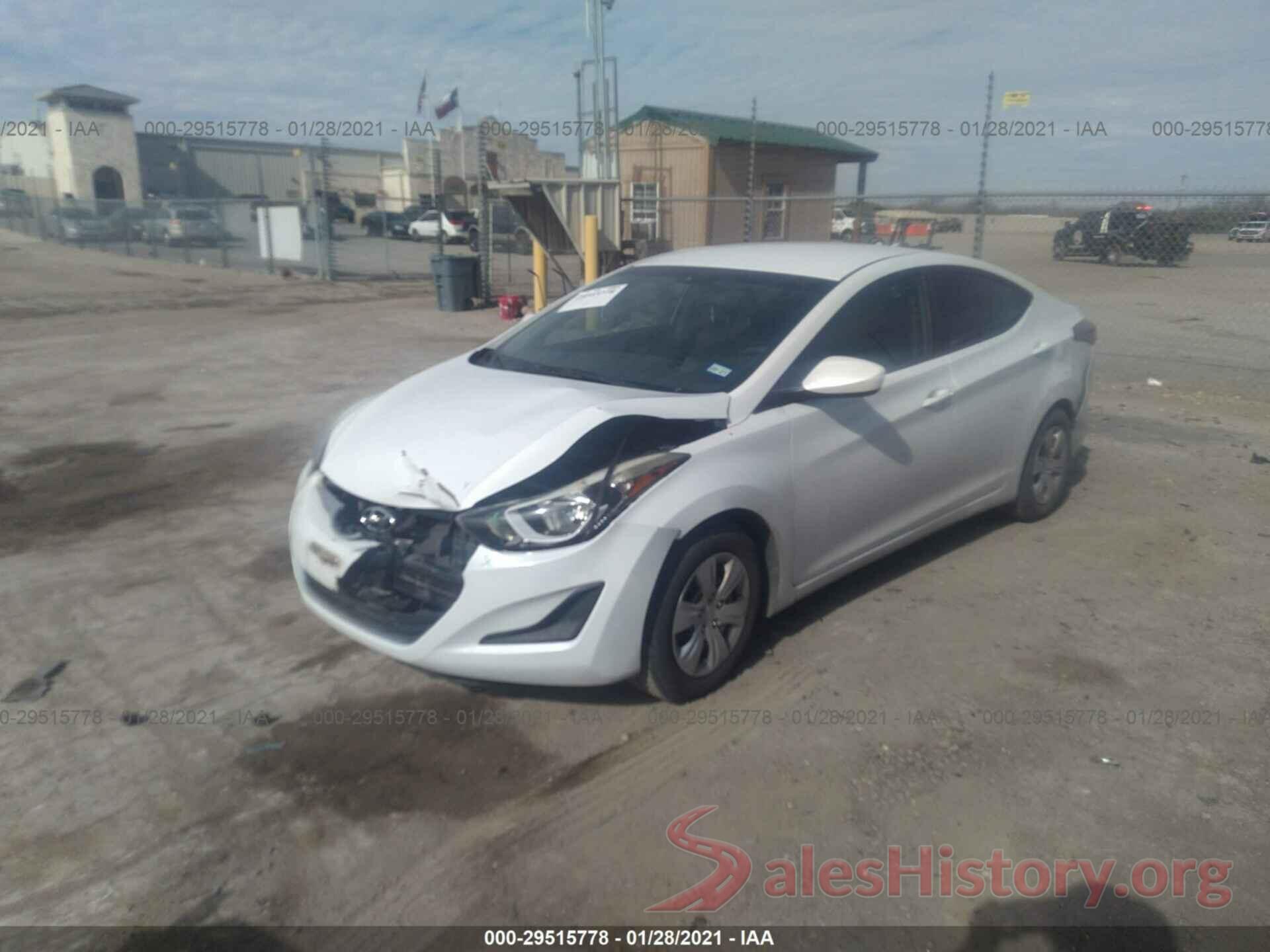 5NPDH4AE7GH666930 2016 HYUNDAI ELANTRA