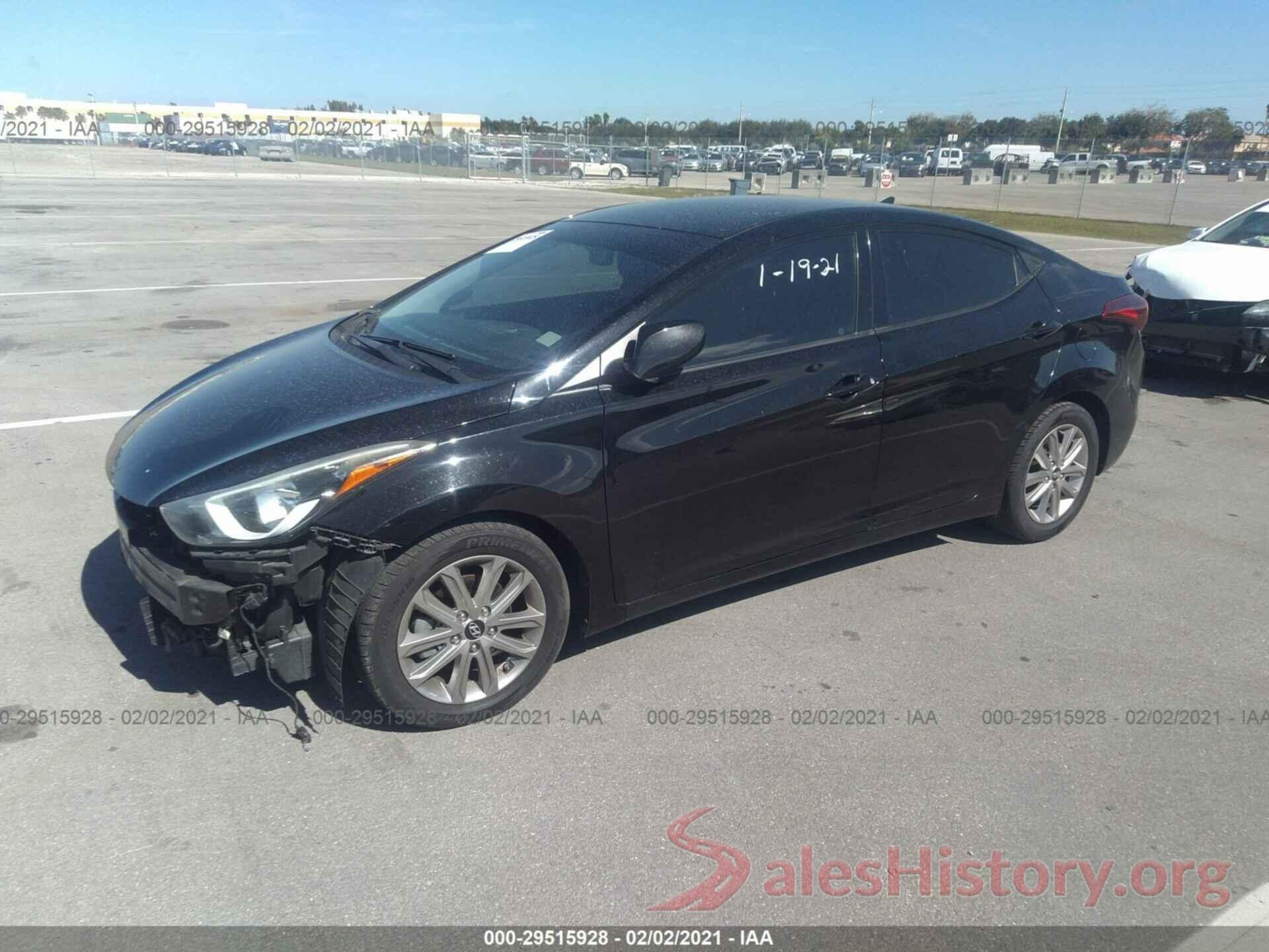 KMHDH4AE0GU487663 2016 HYUNDAI ELANTRA