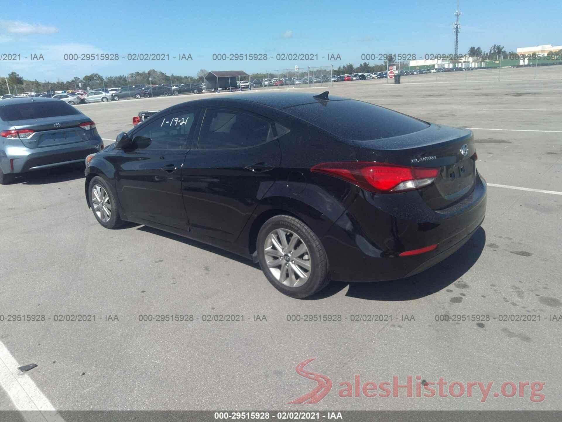 KMHDH4AE0GU487663 2016 HYUNDAI ELANTRA