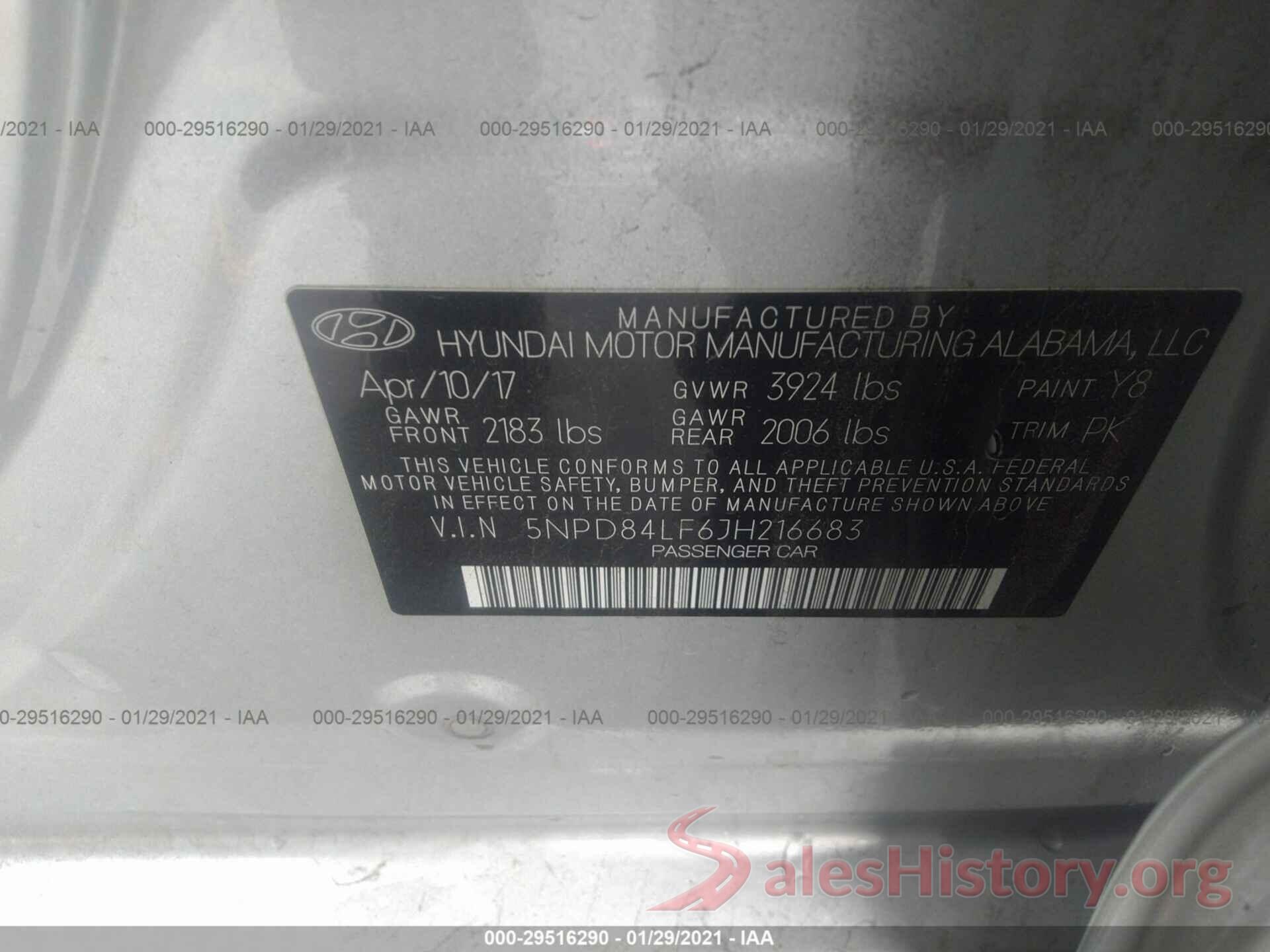 5NPD84LF6JH216683 2018 HYUNDAI ELANTRA