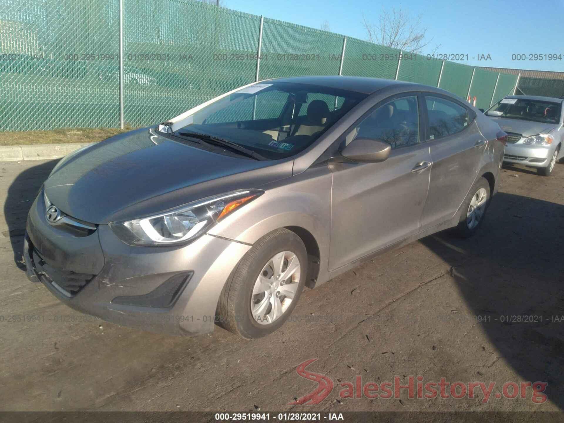 5NPDH4AE2GH664308 2016 HYUNDAI ELANTRA