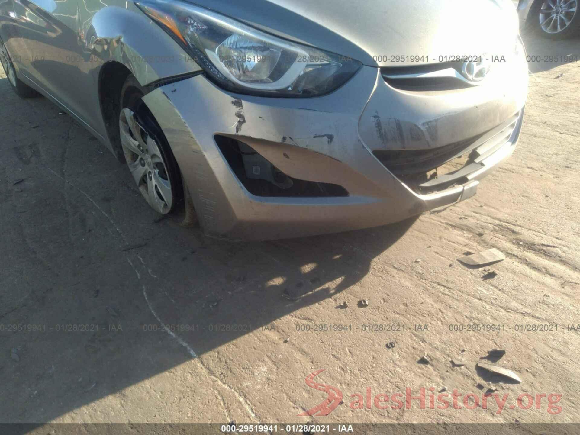 5NPDH4AE2GH664308 2016 HYUNDAI ELANTRA