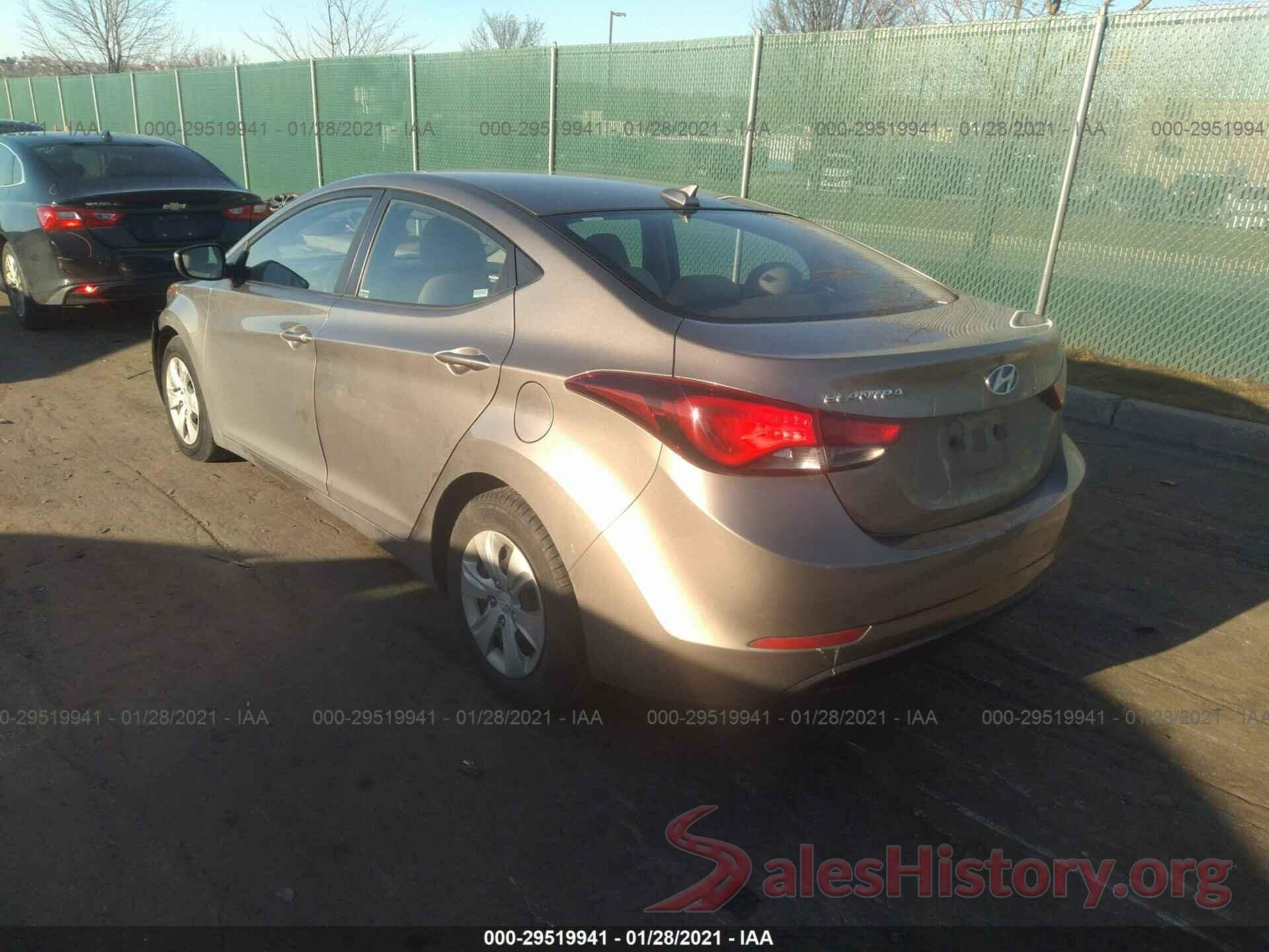 5NPDH4AE2GH664308 2016 HYUNDAI ELANTRA