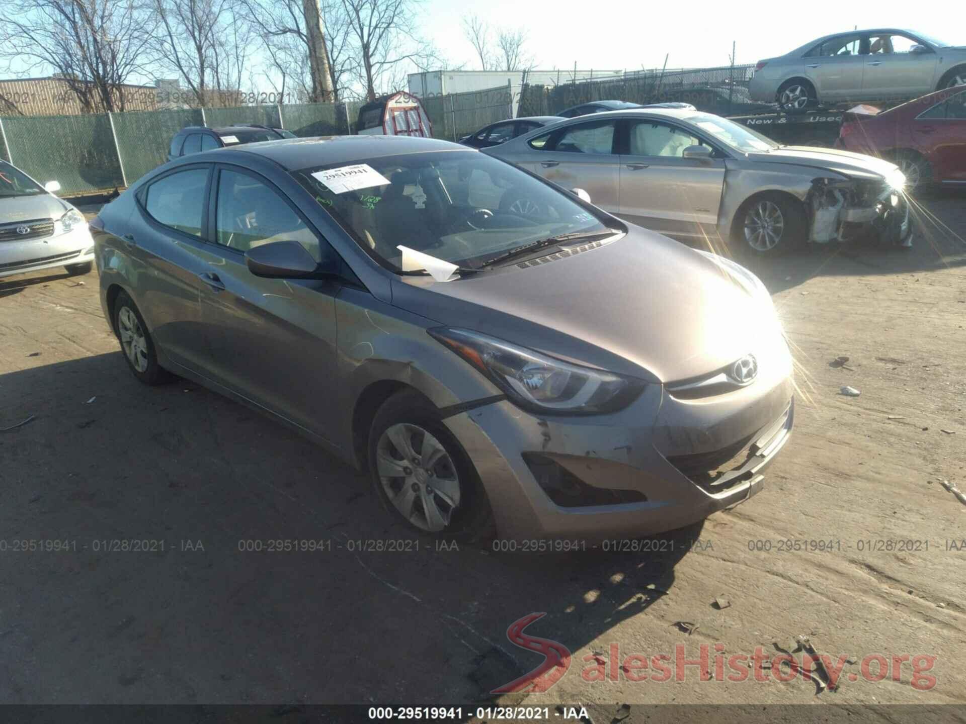 5NPDH4AE2GH664308 2016 HYUNDAI ELANTRA