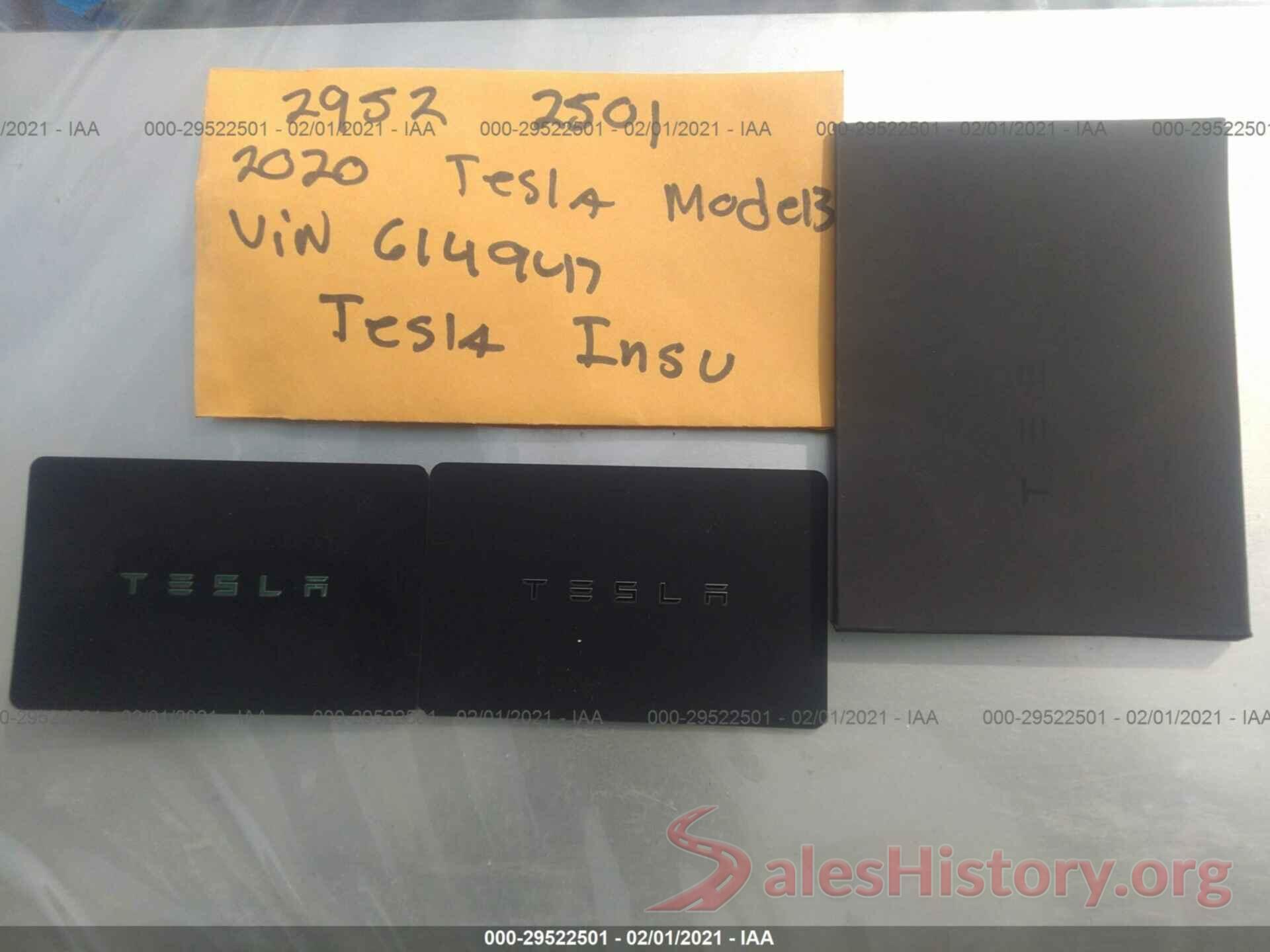 5YJ3E1EA2LF614947 2020 TESLA MODEL 3