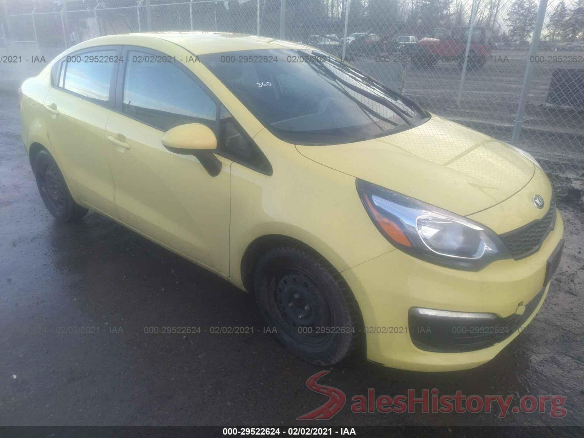 KNADM4A39G6576292 2016 KIA RIO