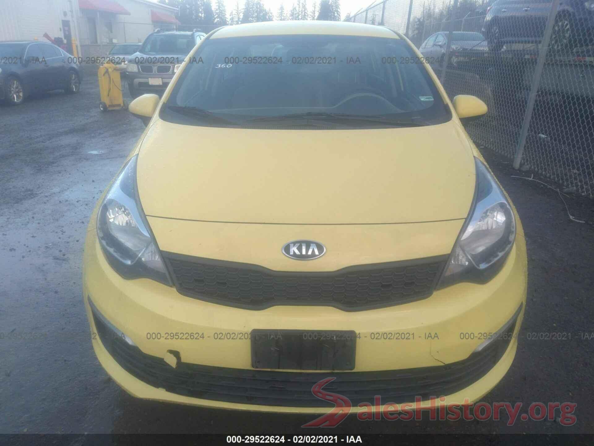 KNADM4A39G6576292 2016 KIA RIO