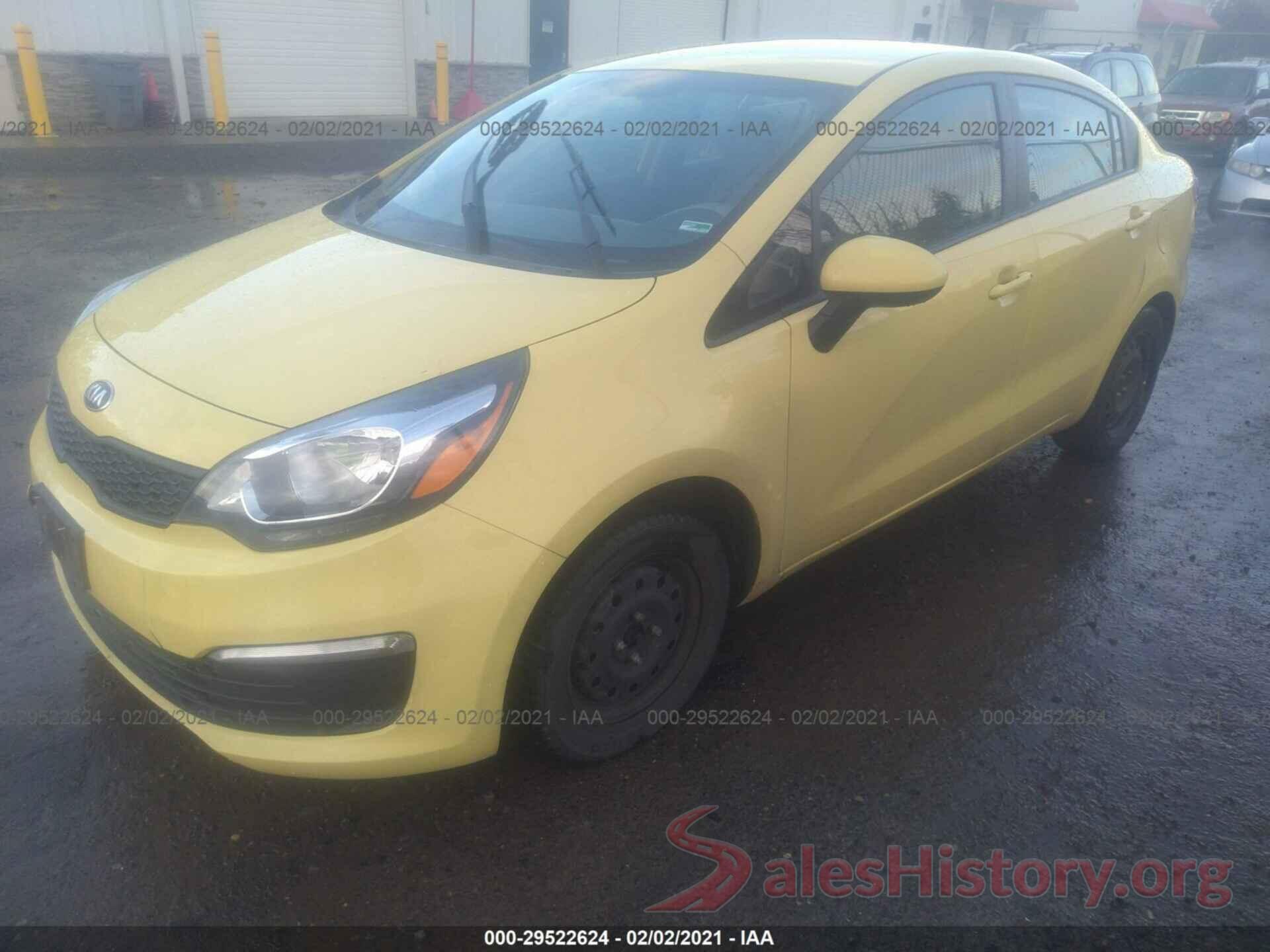 KNADM4A39G6576292 2016 KIA RIO