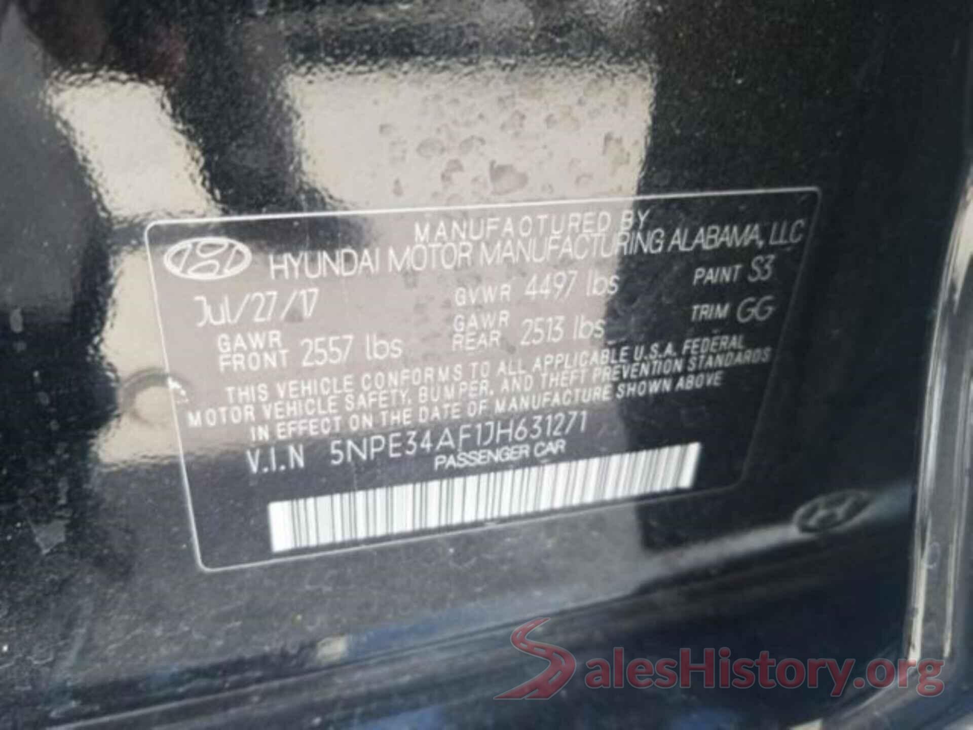 5NPE34AF1JH631271 2018 HYUNDAI SONATA