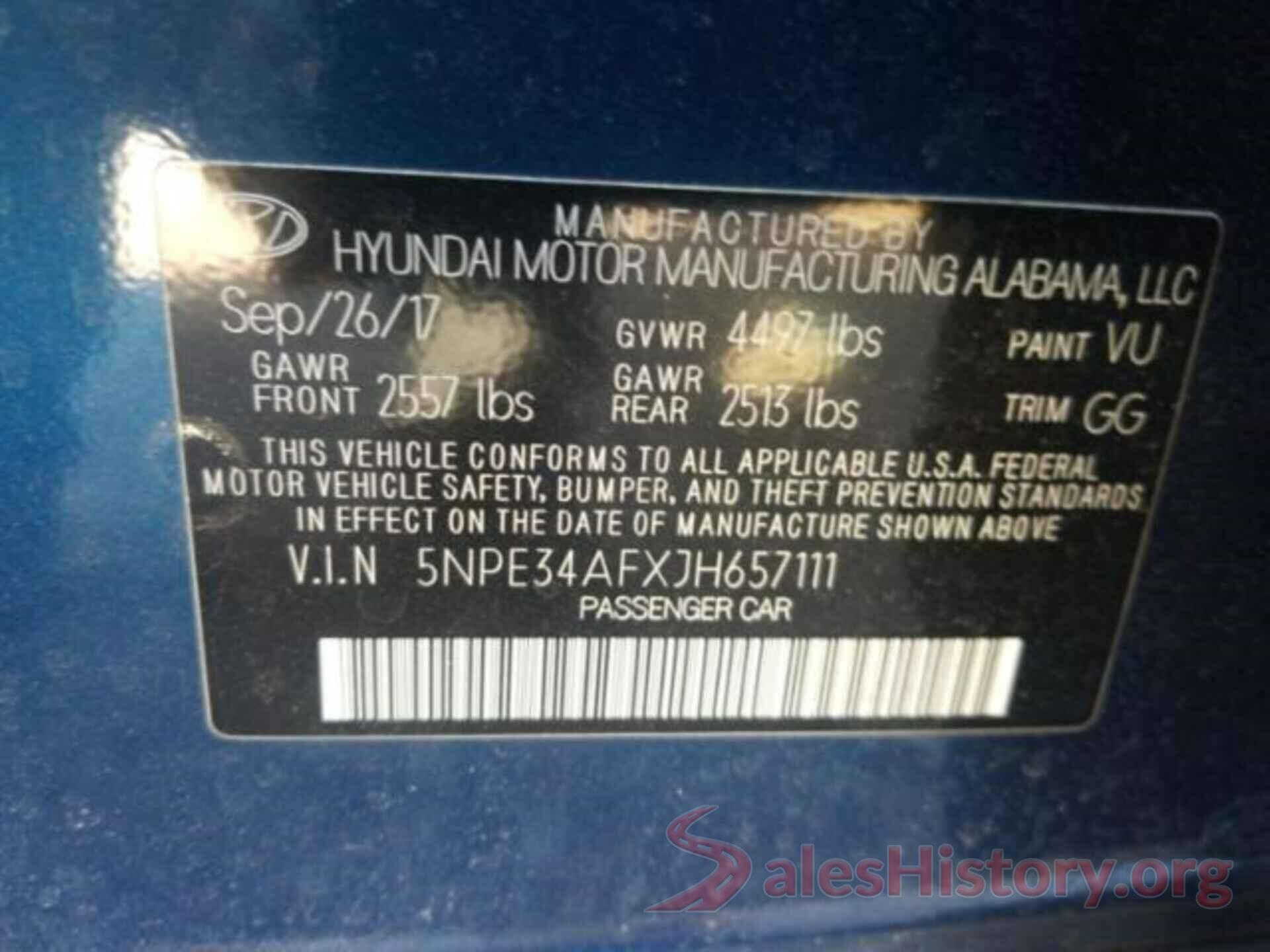 5NPE34AFXJH657111 2018 HYUNDAI SONATA