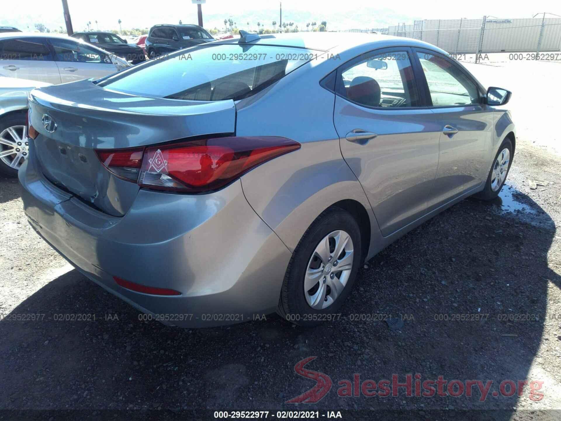 5NPDH4AE0GH676795 2016 HYUNDAI ELANTRA