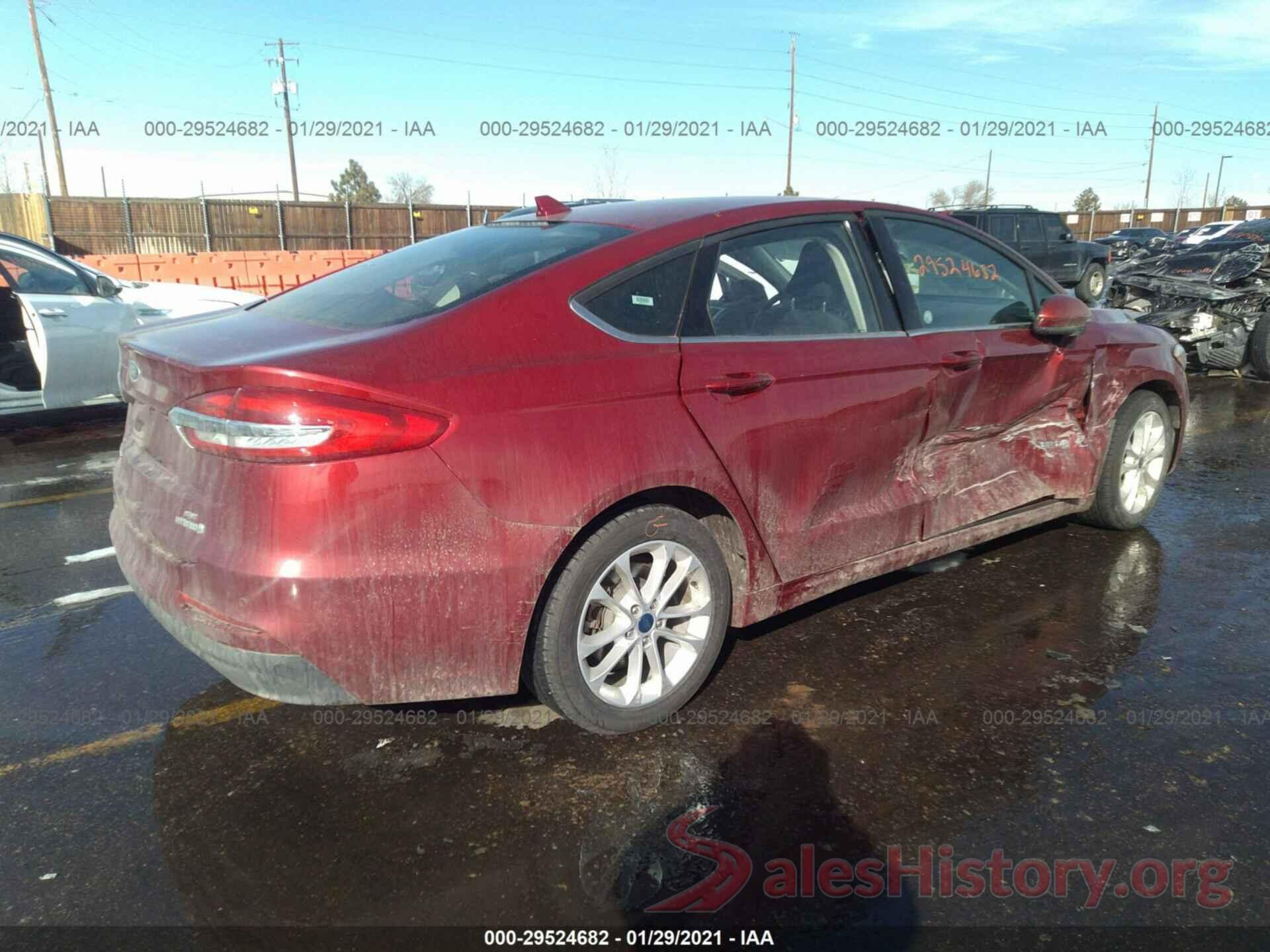 3FA6P0LU5KR256583 2019 FORD FUSION HYBRID