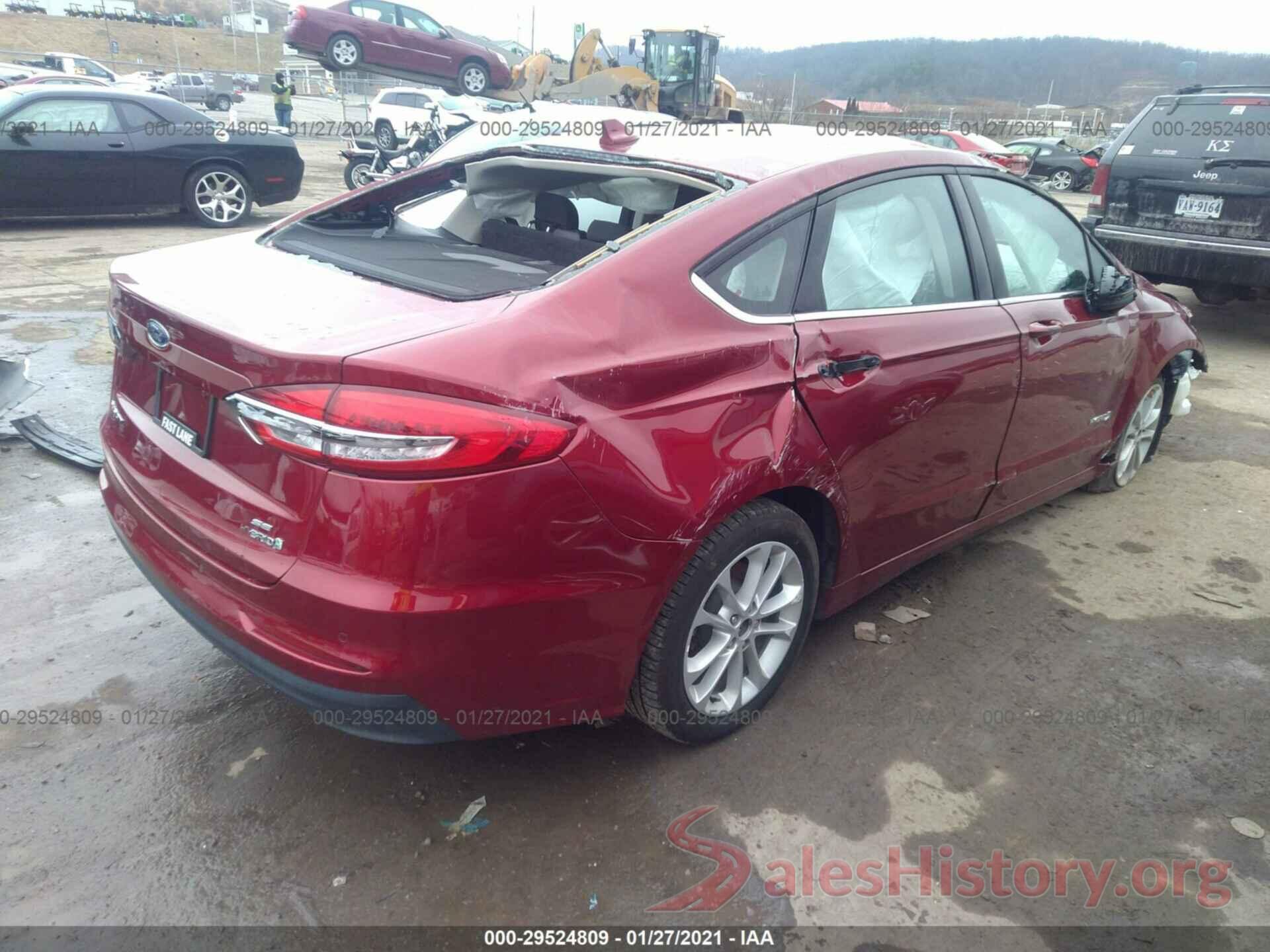 3FA6P0LU8KR188005 2019 FORD FUSION HYBRID