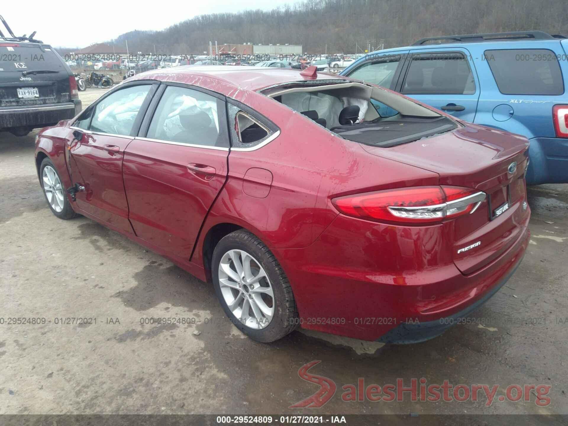 3FA6P0LU8KR188005 2019 FORD FUSION HYBRID