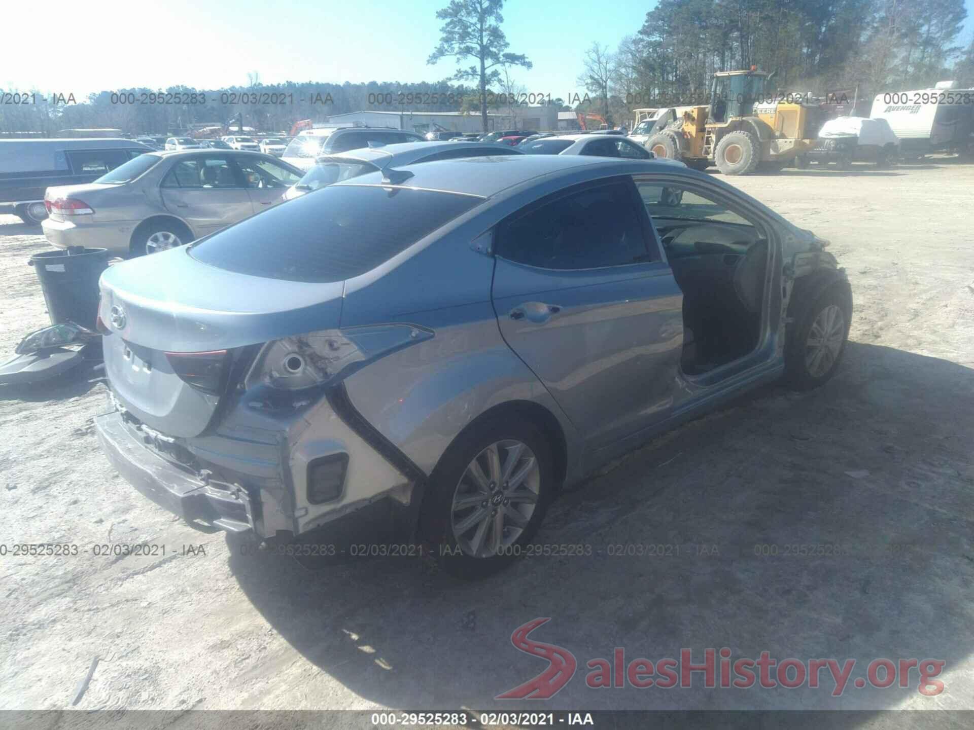 5NPDH4AE4GH670451 2016 HYUNDAI ELANTRA