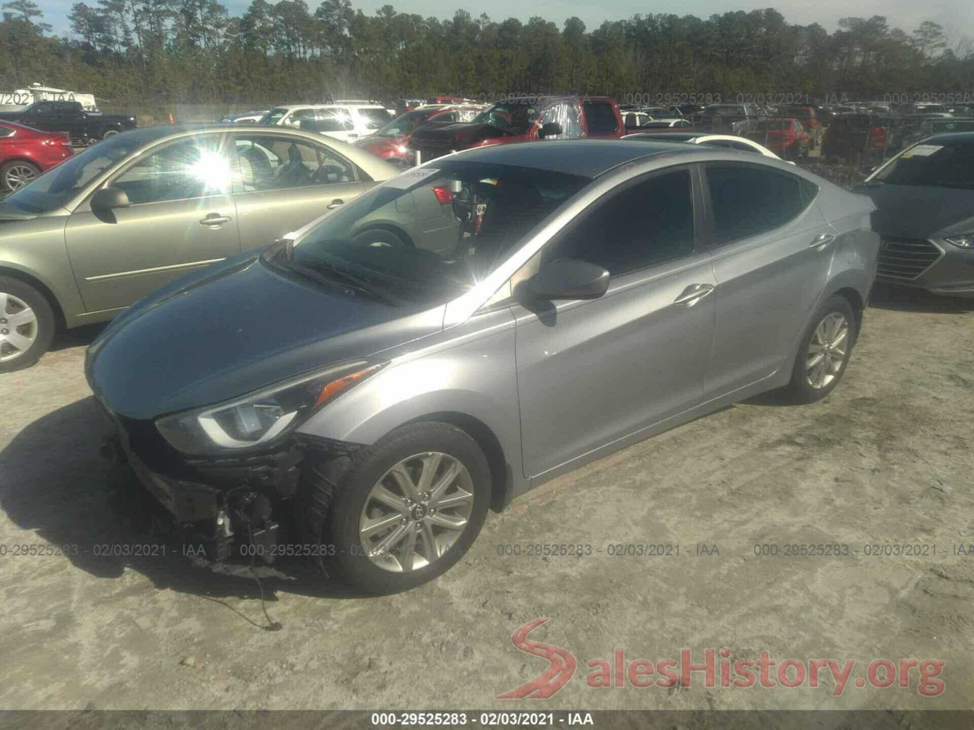 5NPDH4AE4GH670451 2016 HYUNDAI ELANTRA