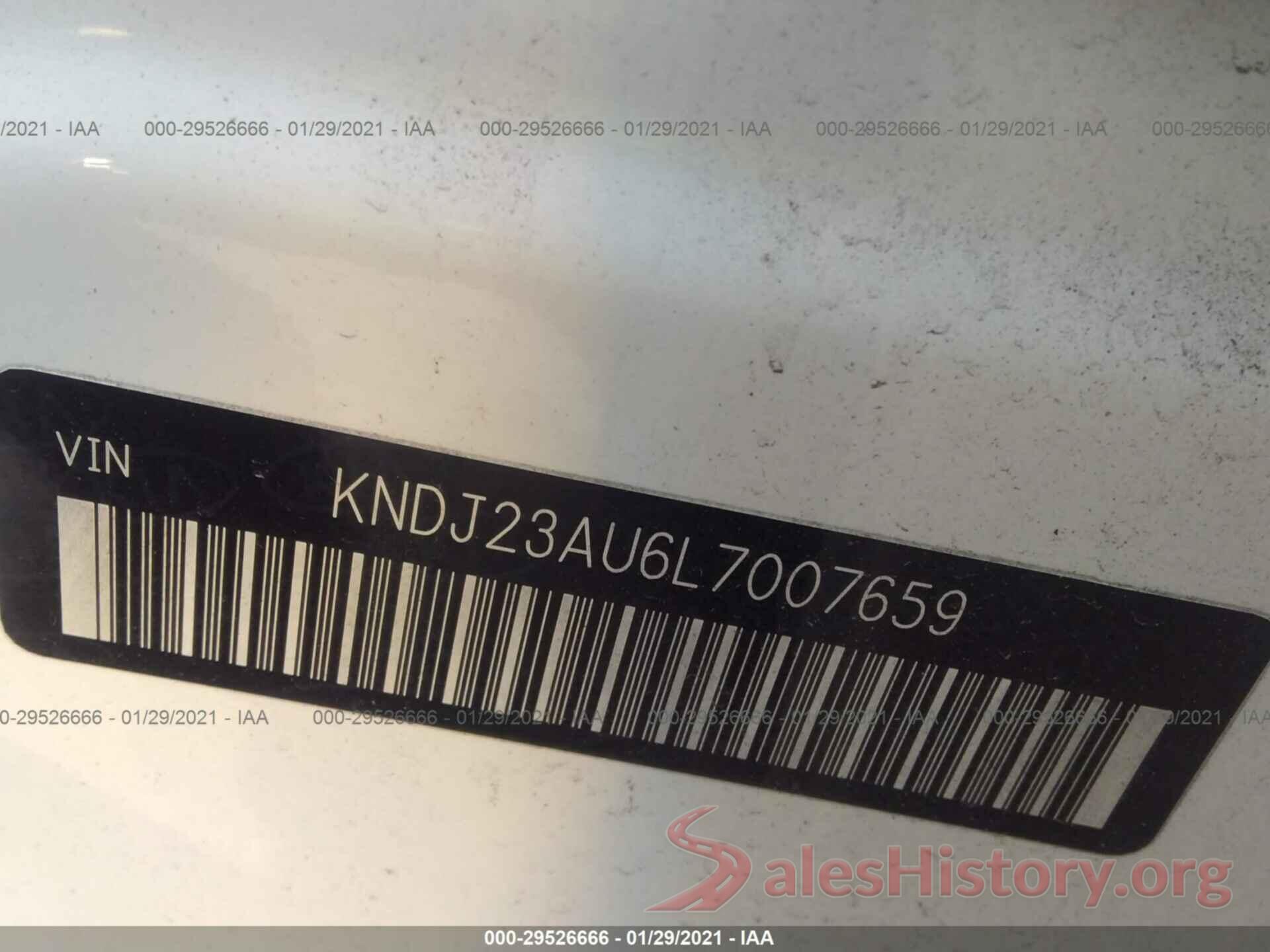 KNDJ23AU6L7007659 2020 KIA SOUL