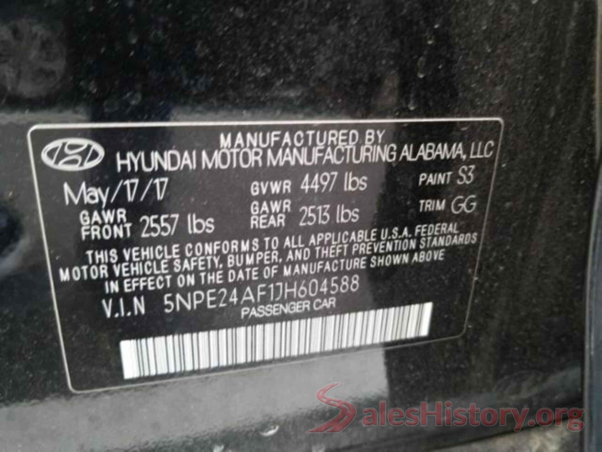 5NPE24AF1JH604588 2018 HYUNDAI SONATA