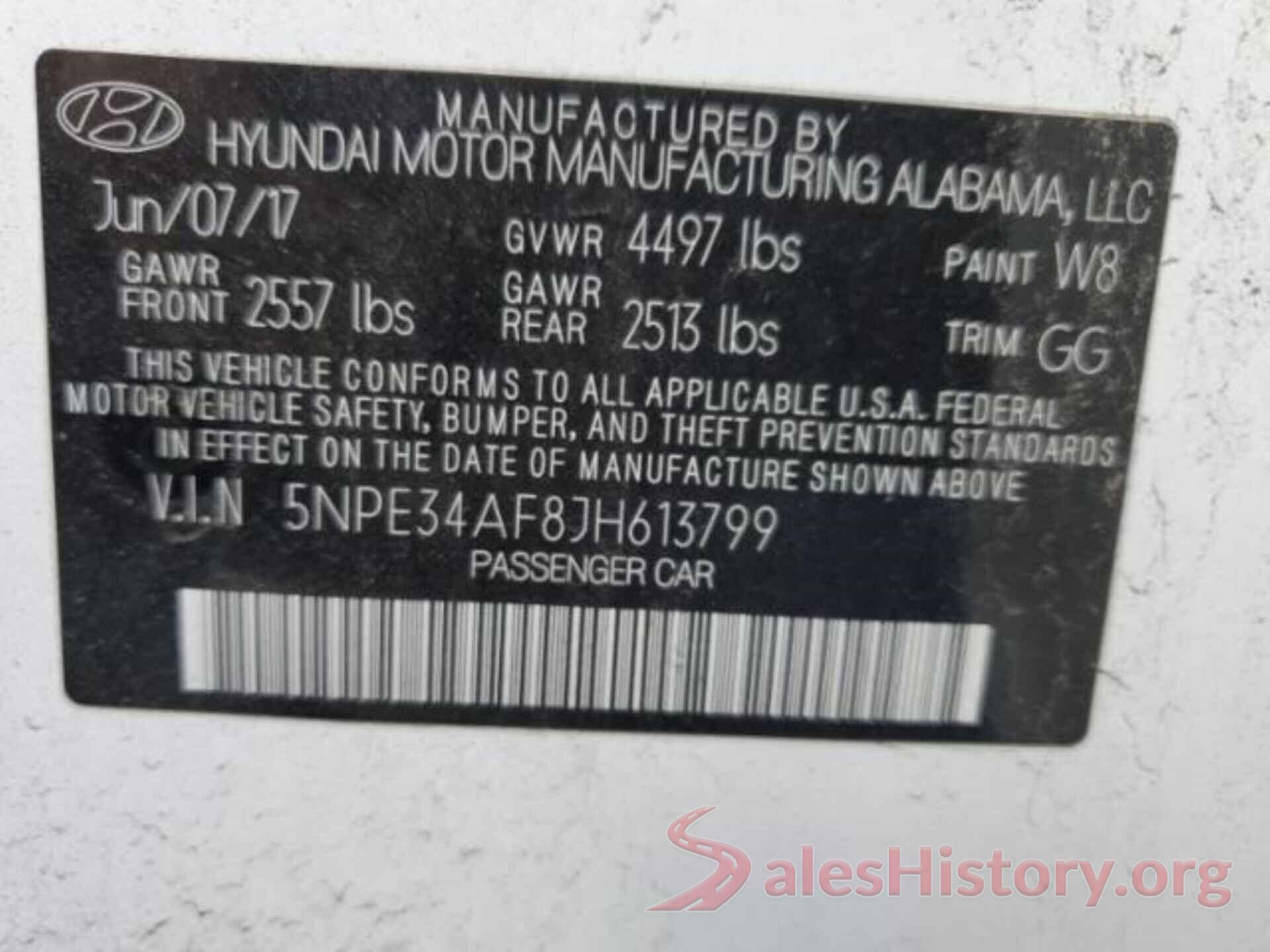 5NPE34AF8JH613799 2018 HYUNDAI SONATA