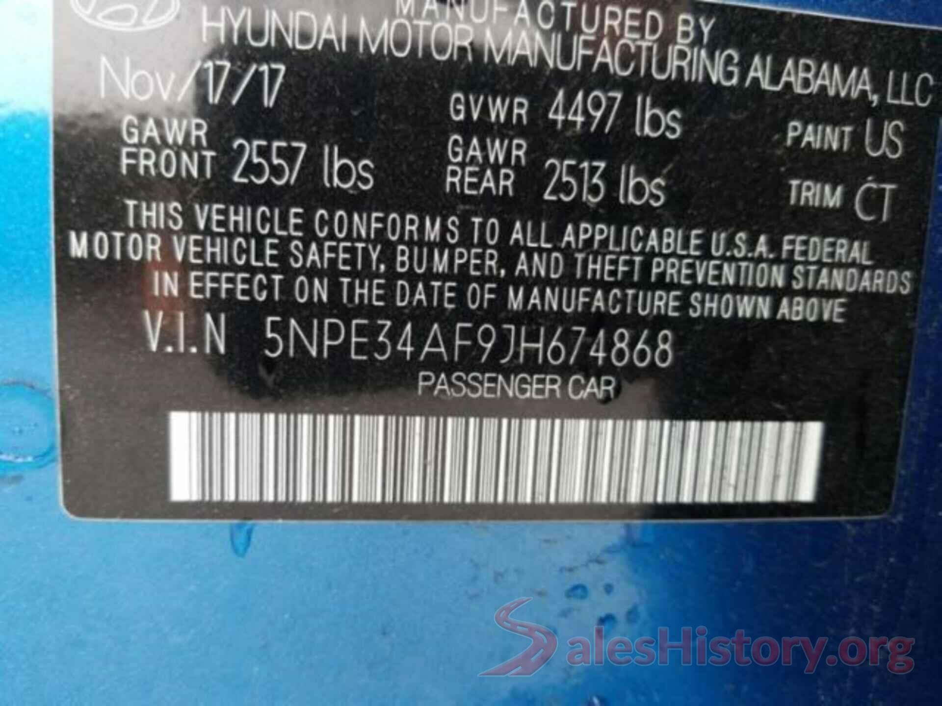 5NPE34AF9JH674868 2018 HYUNDAI SONATA