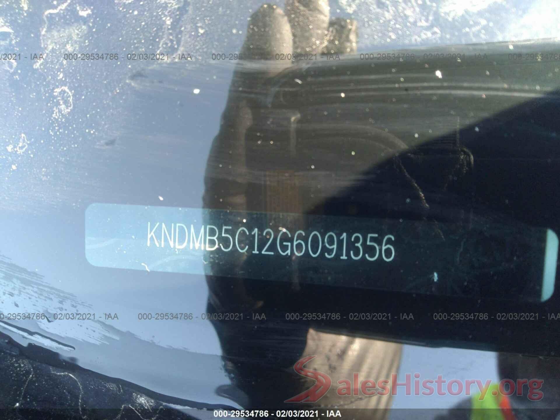 KNDMB5C12G6091356 2016 KIA SEDONA