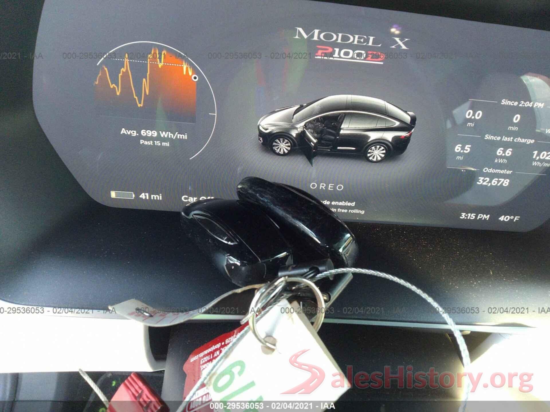 5YJXCBE48HF043222 2017 TESLA MODEL X