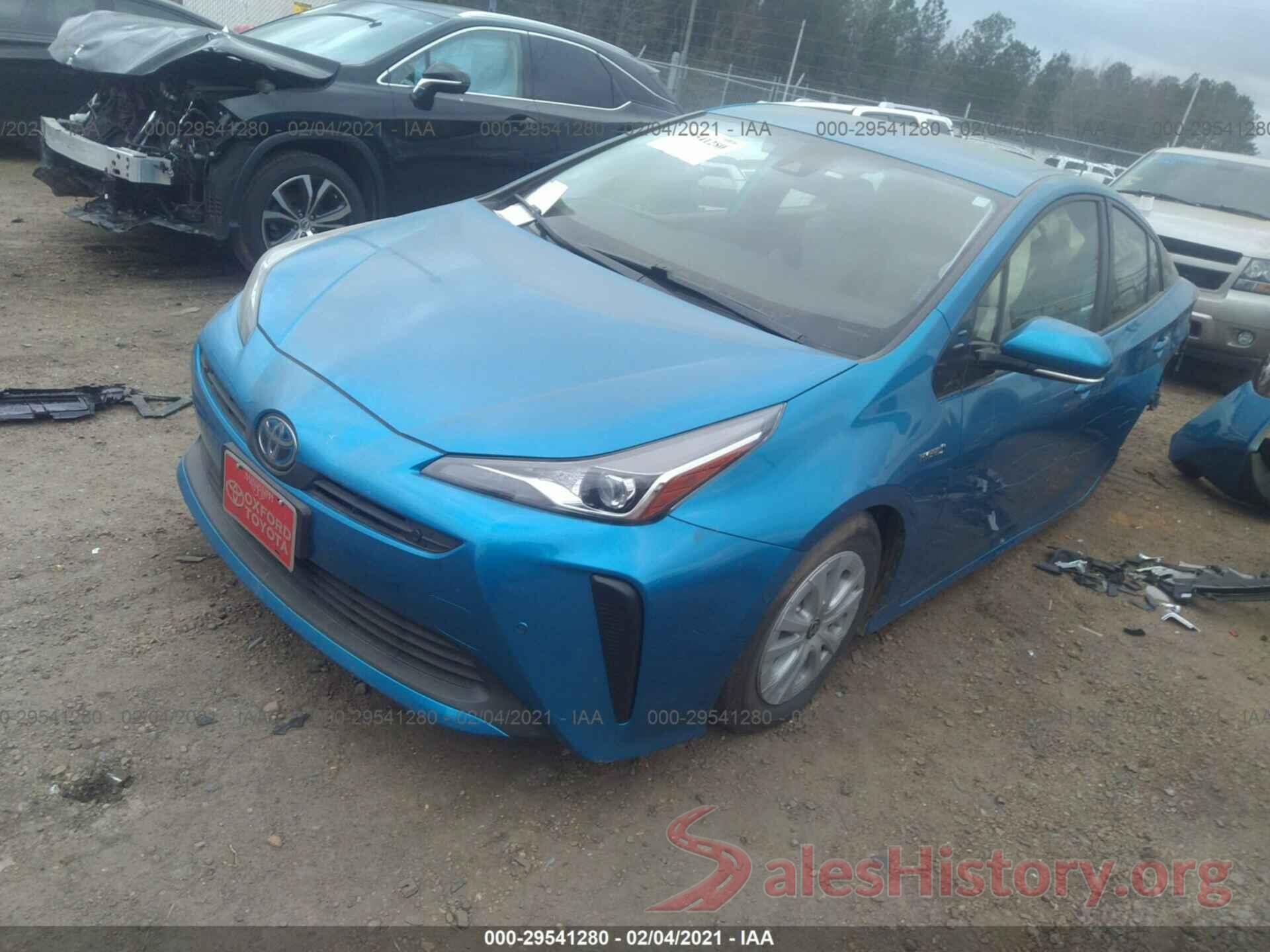 JTDKARFU6K3078854 2019 TOYOTA PRIUS