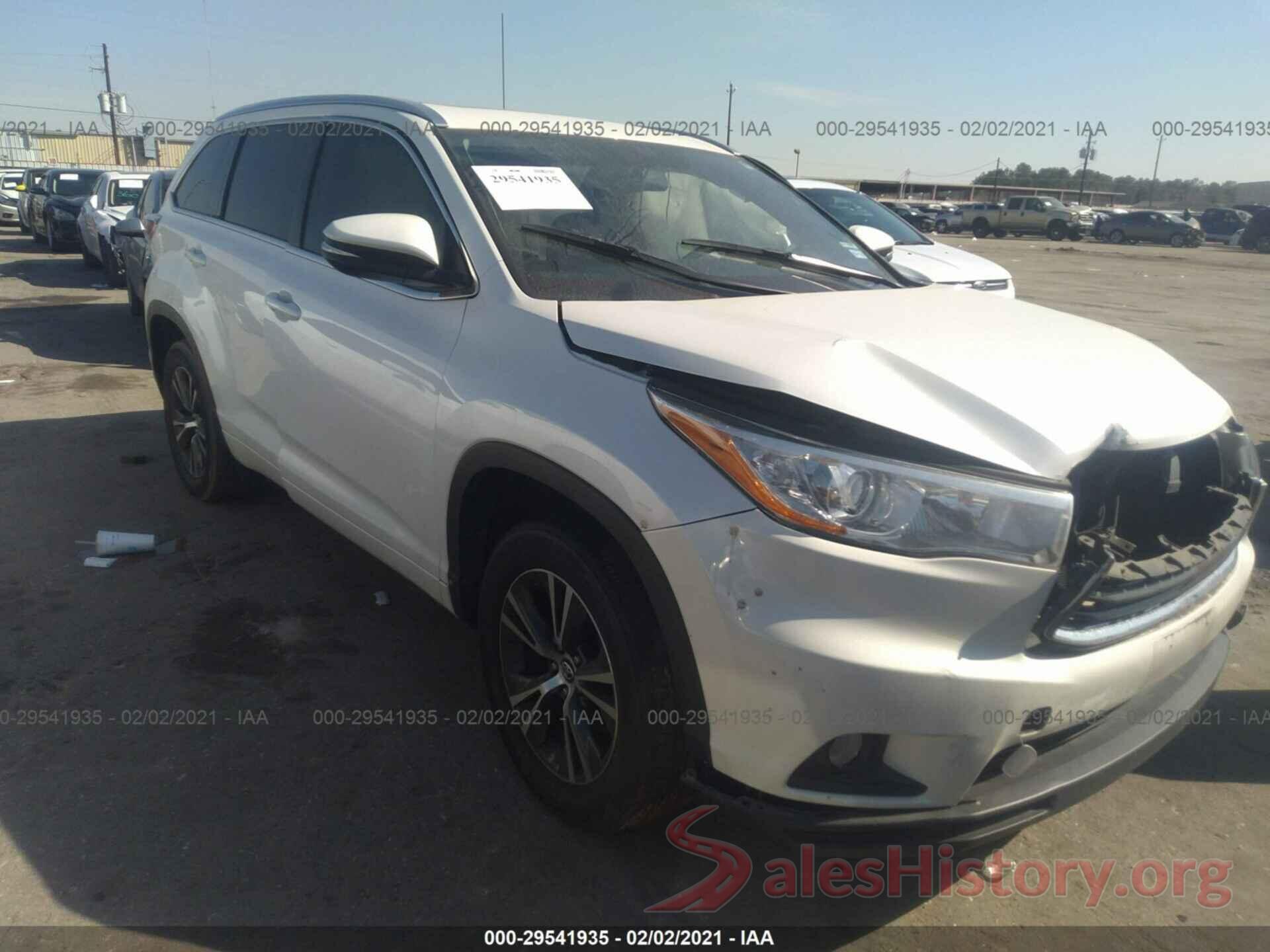 5TDKKRFH0GS172797 2016 TOYOTA HIGHLANDER