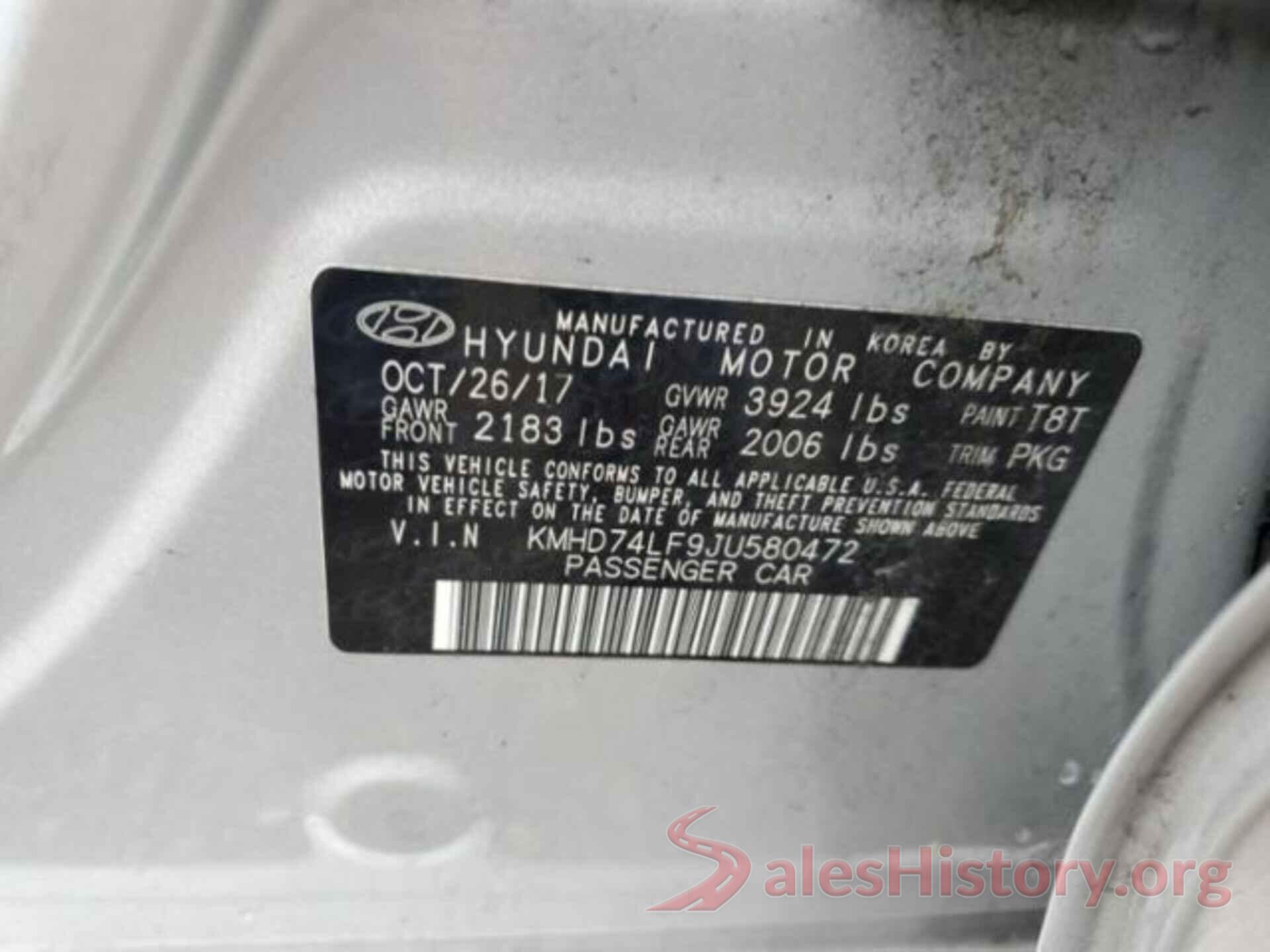 KMHD74LF9JU580472 2018 HYUNDAI ELANTRA