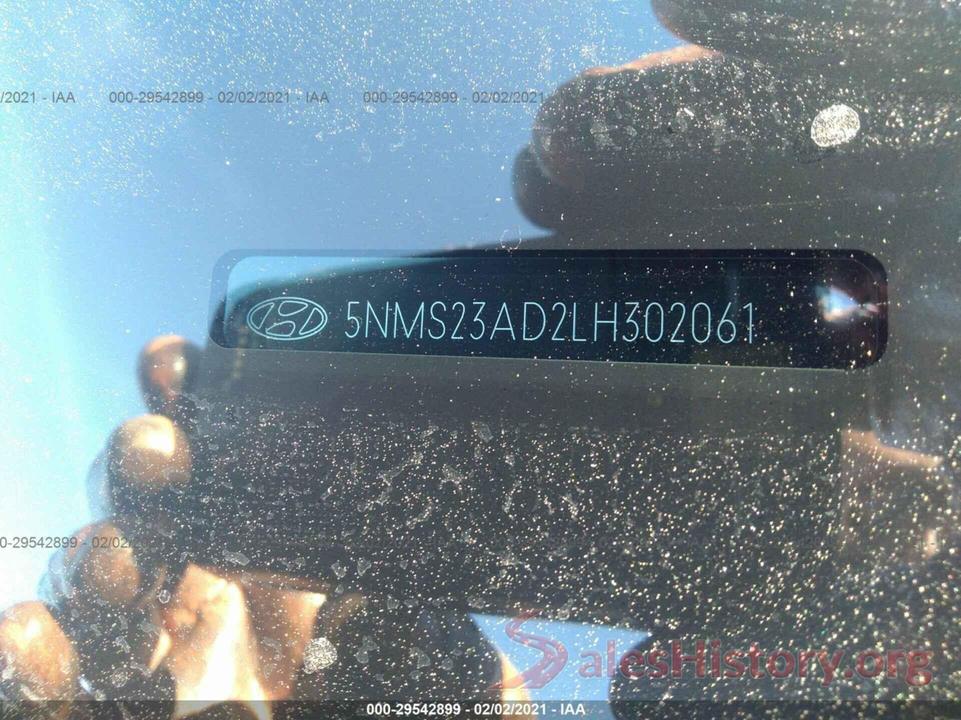 5NMS23AD2LH302061 2020 HYUNDAI SANTA FE