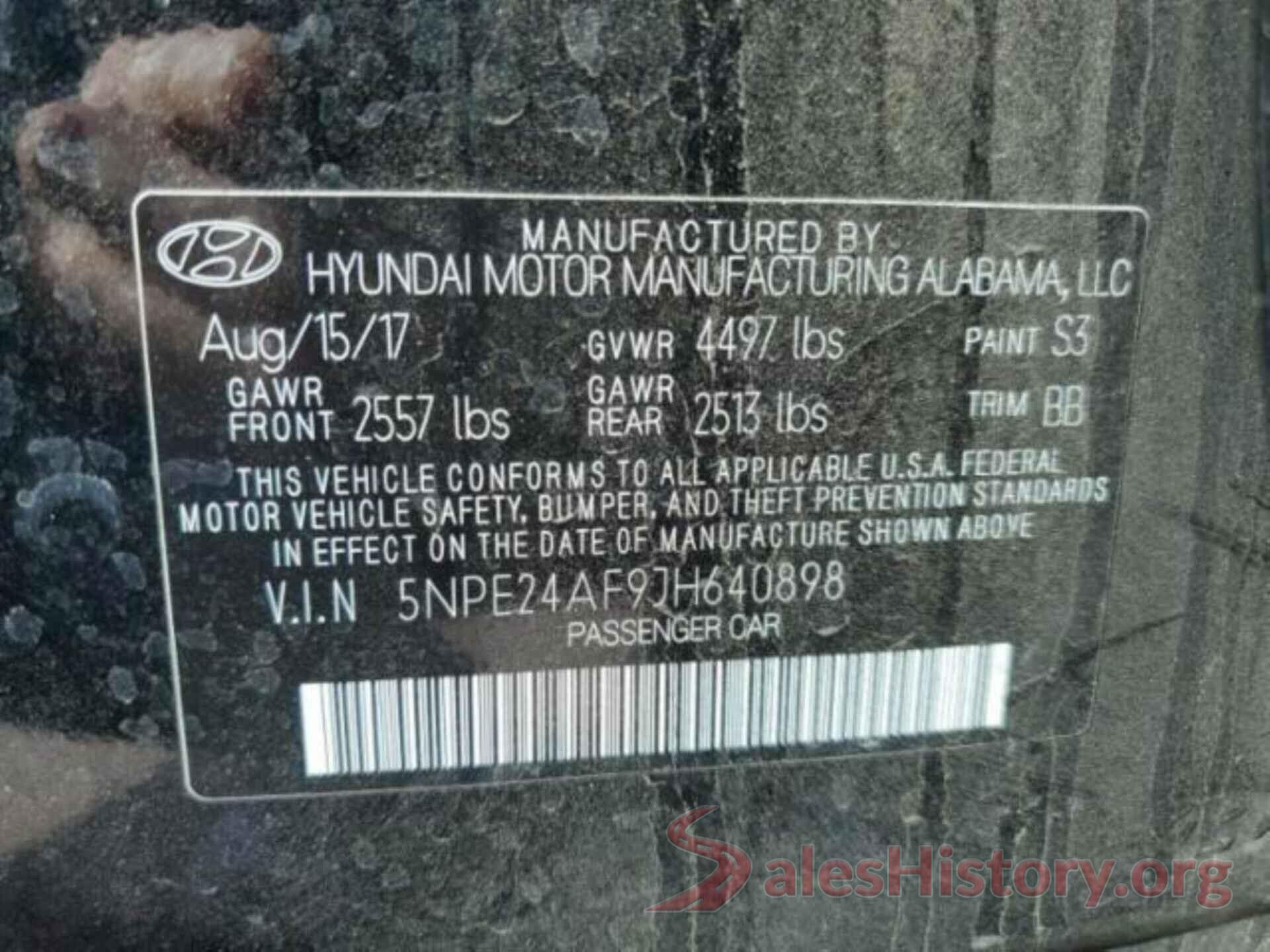 5NPE24AF9JH640898 2018 HYUNDAI SONATA