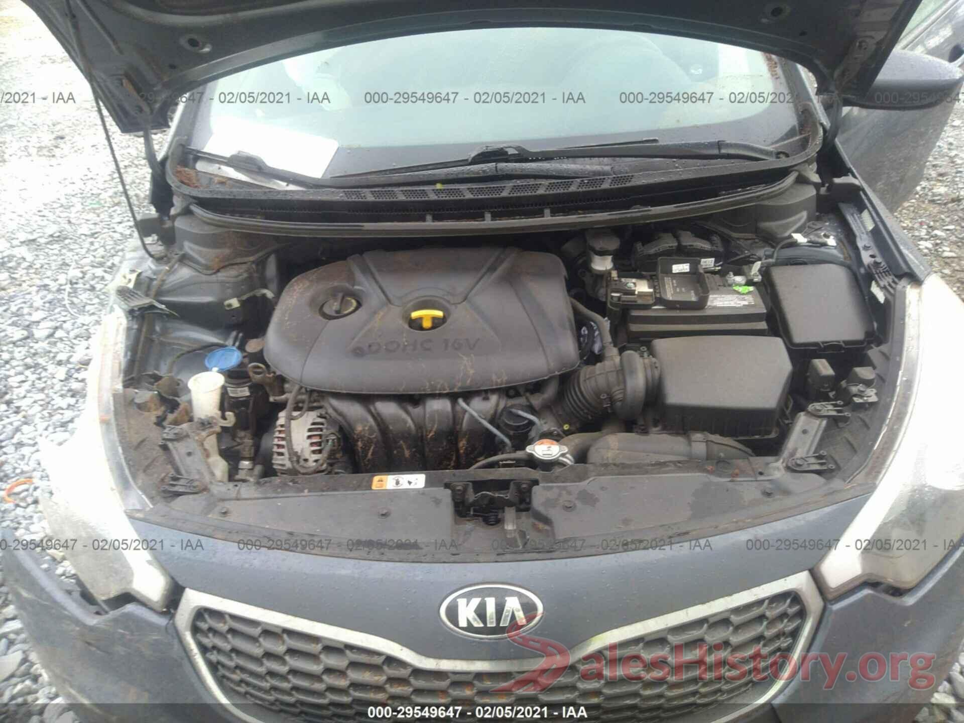 KNAFK4A65G5493005 2016 KIA FORTE