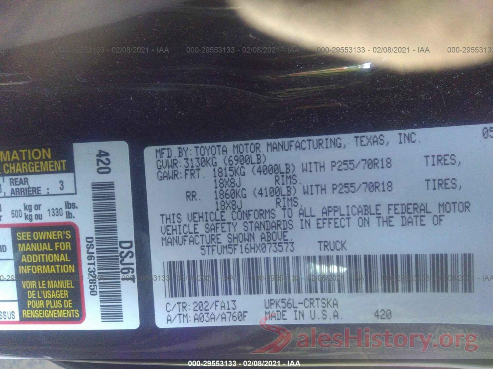 5TFUM5F16HX073573 2017 TOYOTA TUNDRA 4WD