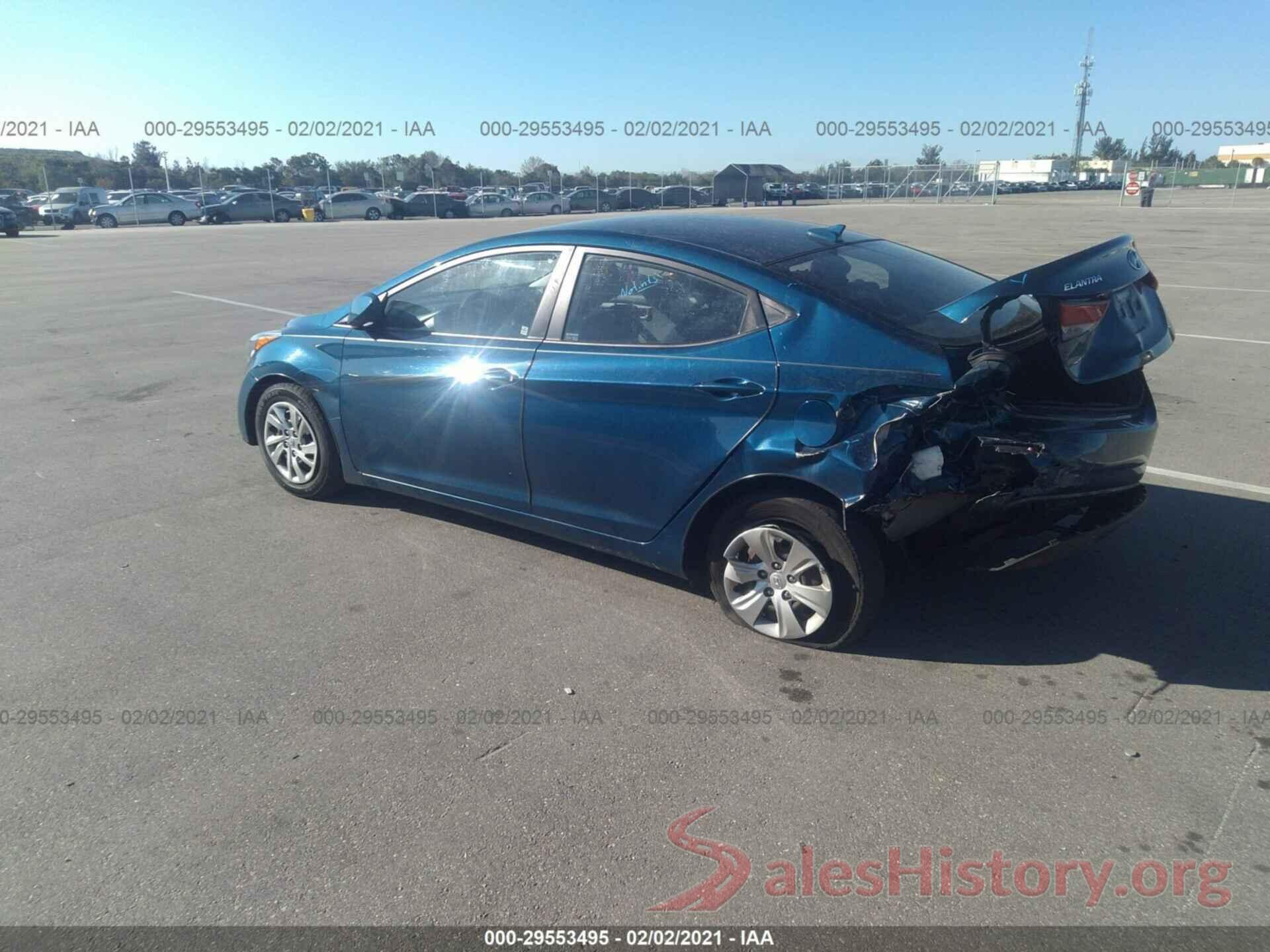 KMHDH4AE4GU603057 2016 HYUNDAI ELANTRA