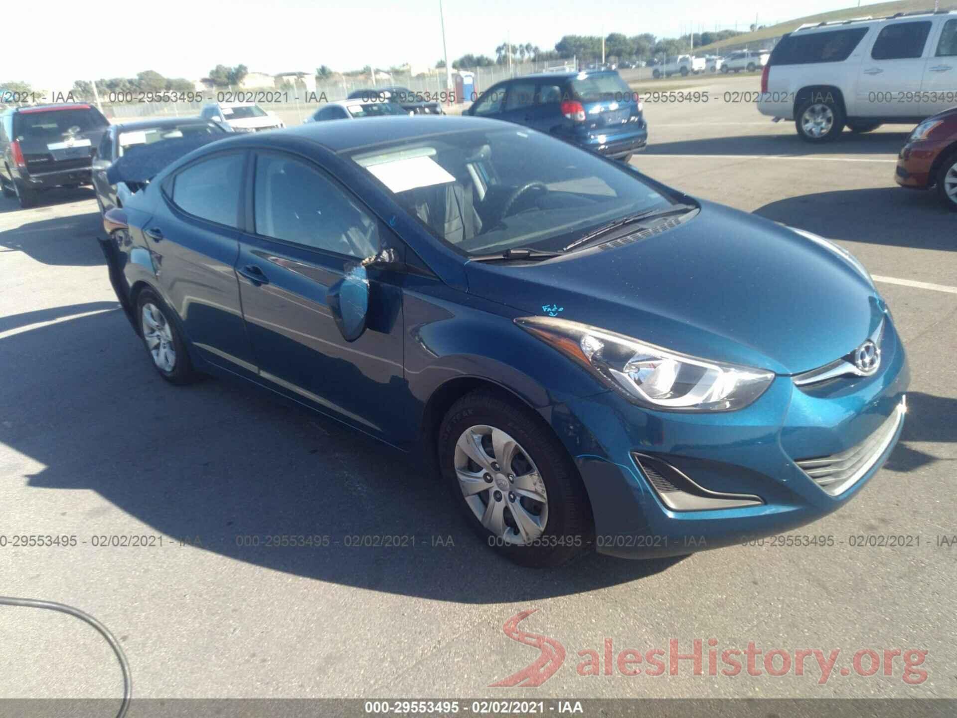 KMHDH4AE4GU603057 2016 HYUNDAI ELANTRA