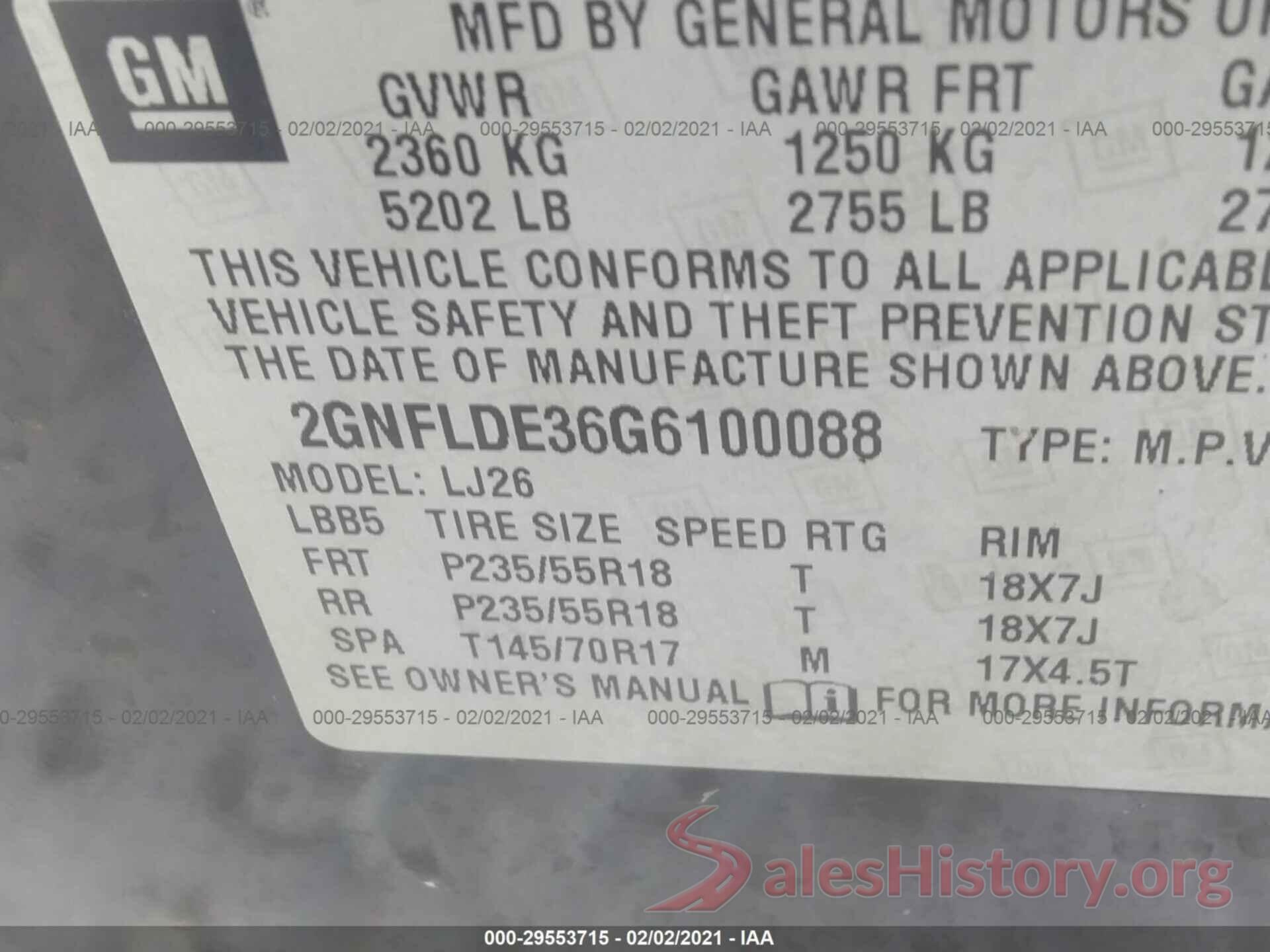 2GNFLDE36G6100088 2016 CHEVROLET EQUINOX