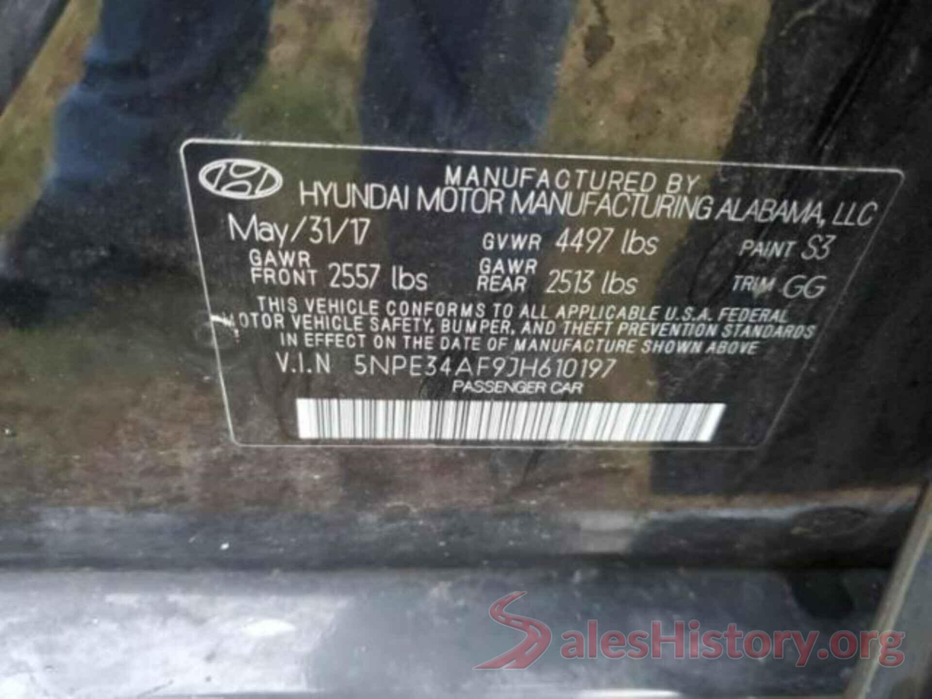 5NPE34AF9JH610197 2018 HYUNDAI SONATA