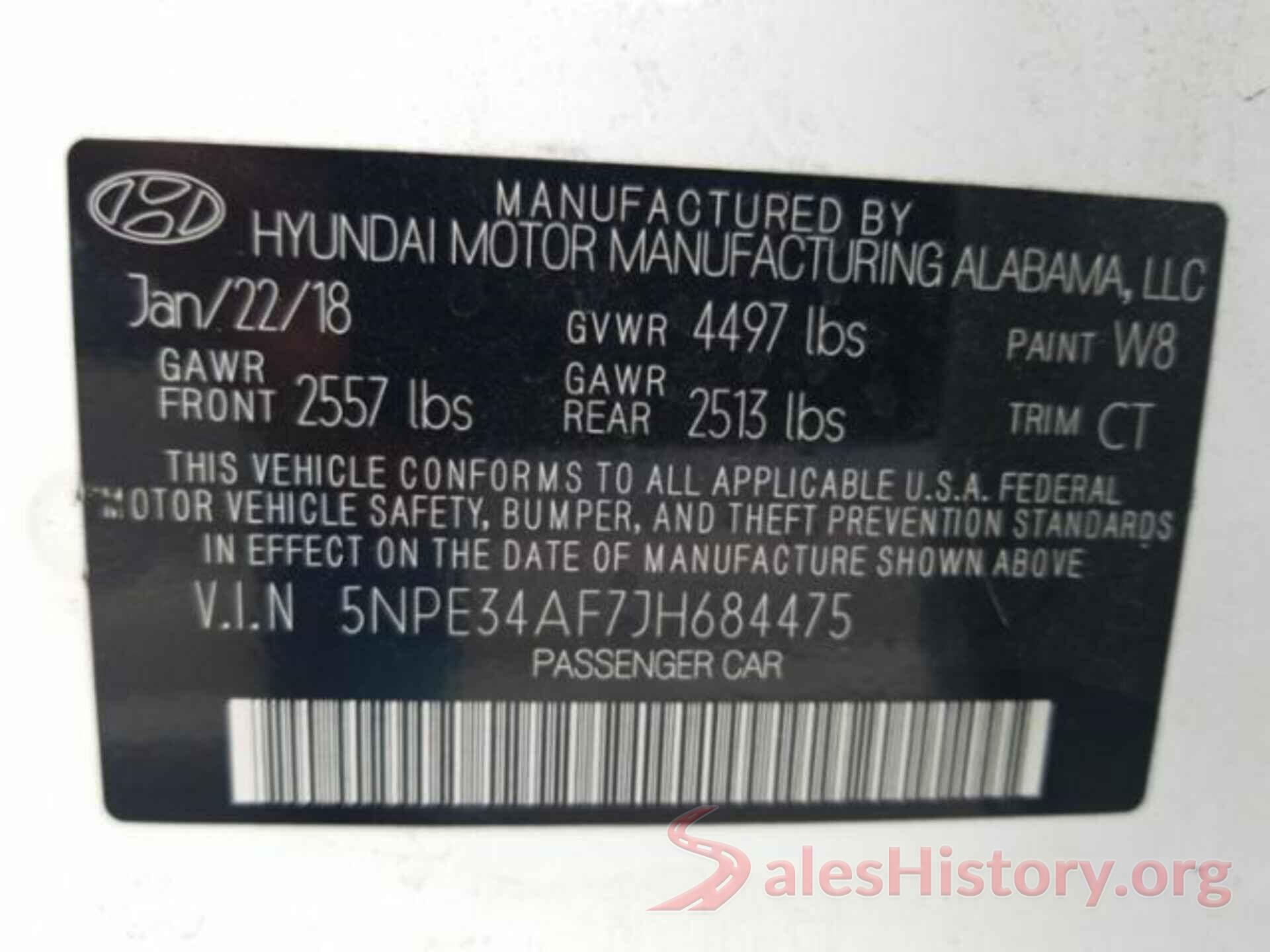 5NPE34AF7JH684475 2018 HYUNDAI SONATA