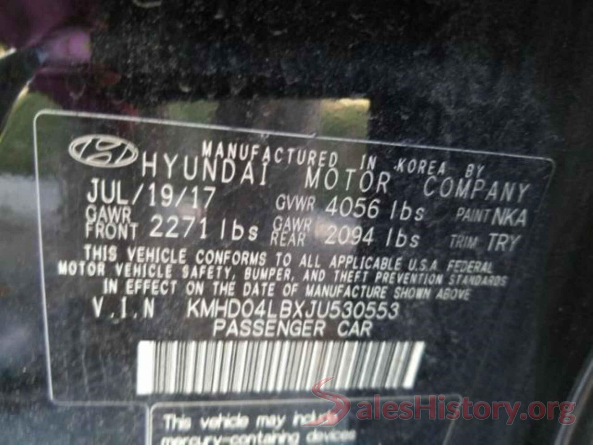 KMHD04LBXJU530553 2018 HYUNDAI ELANTRA